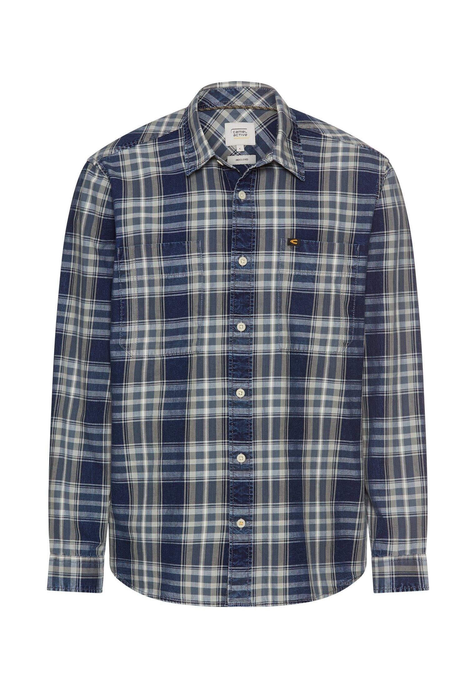 Freizeithemd kariert Regular Fit - 43-Stone Blue - Blau