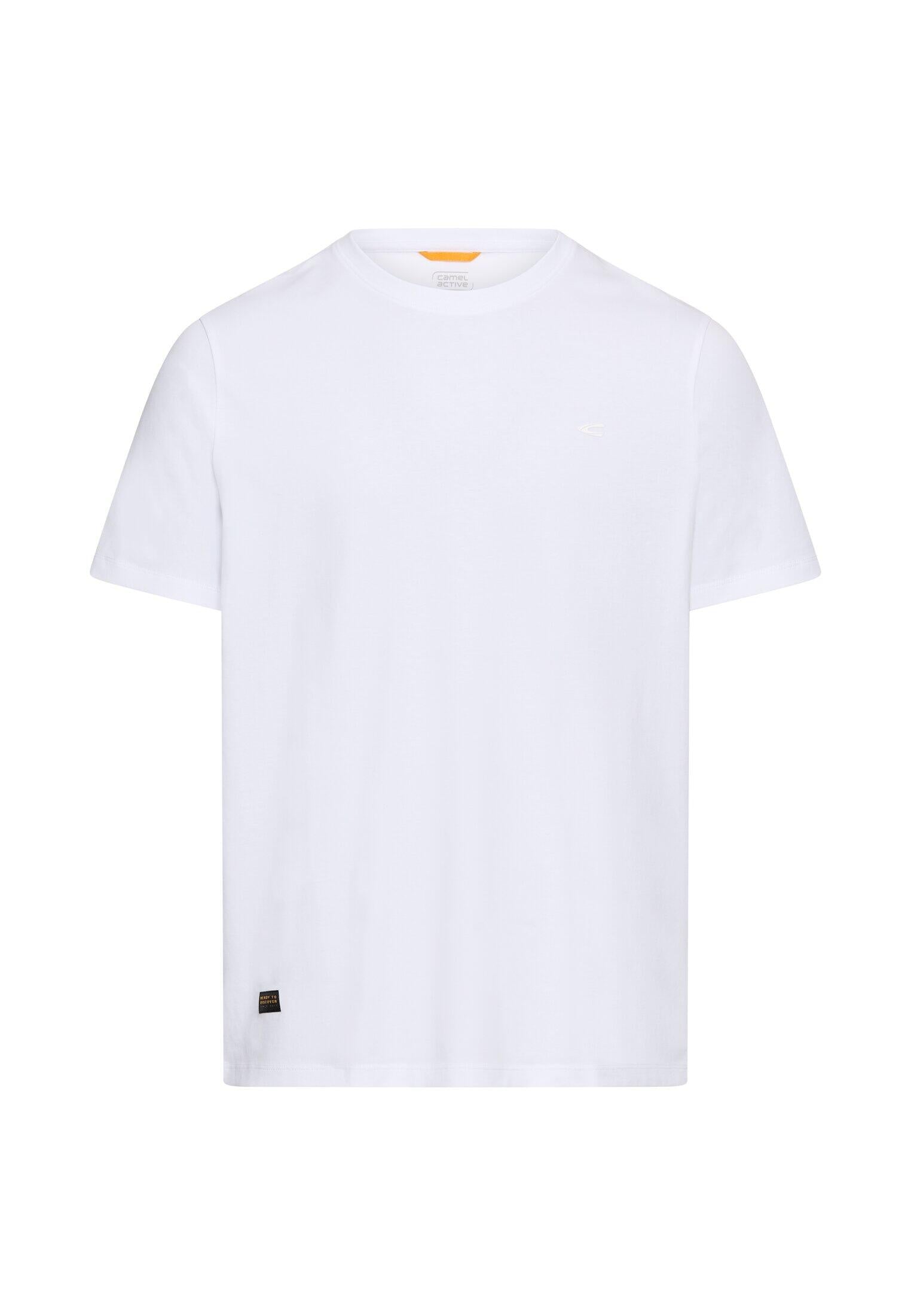 T-Shirt aus Baumwollmix - 01-White - Weiß