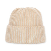 Strickmütze aus Schurwolle - 21 c - Beige