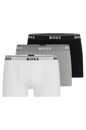 3er Set Boxershorts Trunk - 480-Open Blue - Schwarz