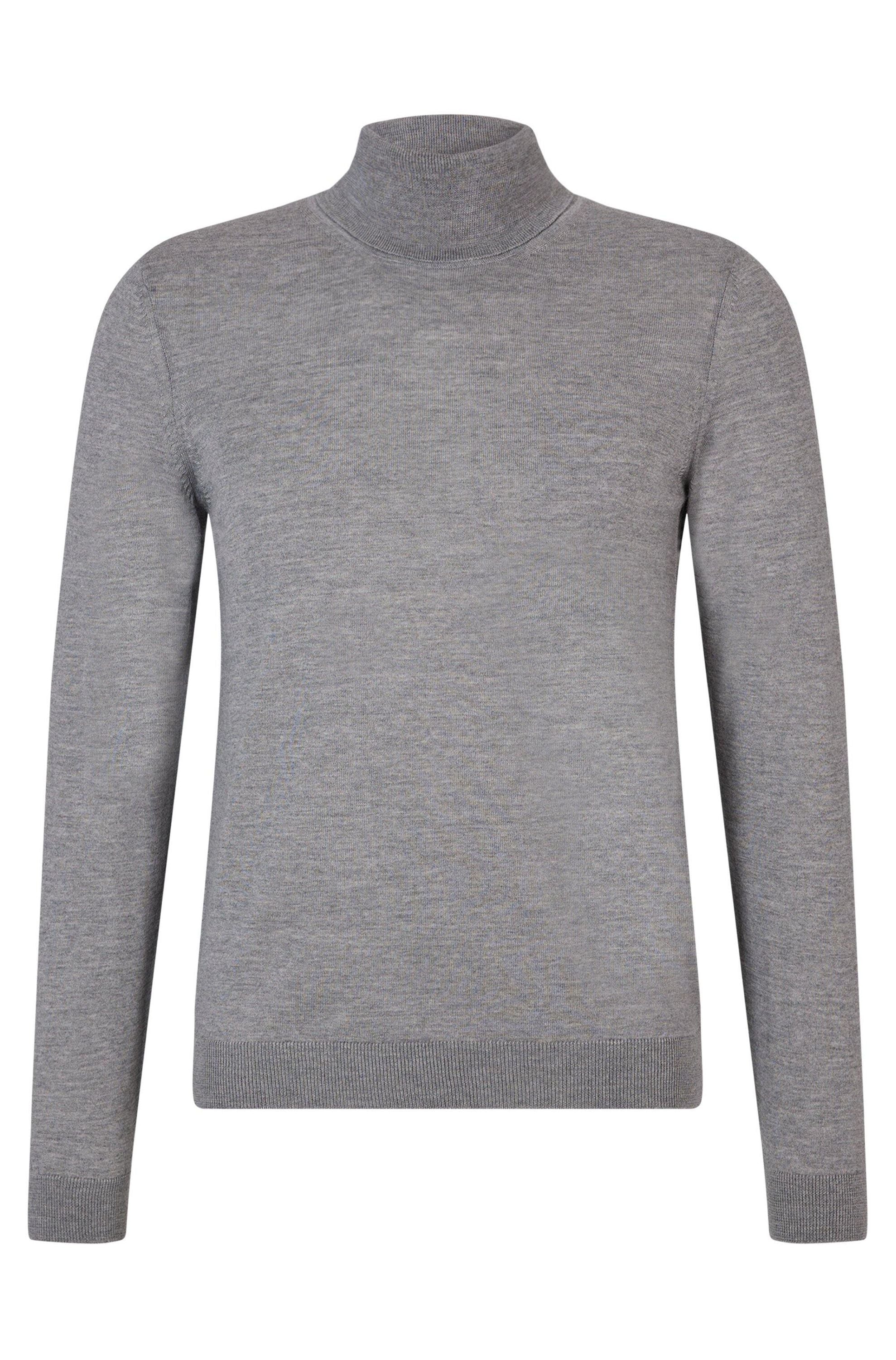 Strickpullover mit Rollkragen - 041-Silver - Grau