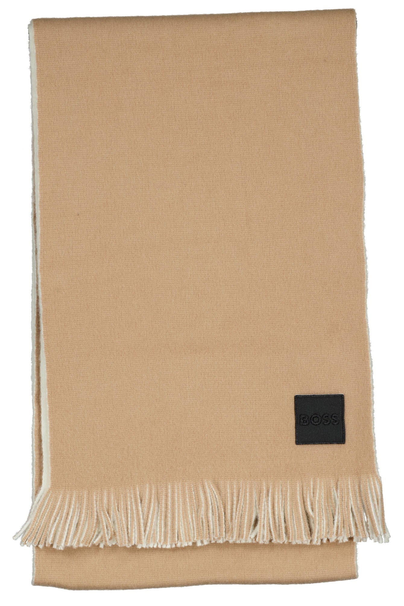 Strickschal mit Fransen - 260-Medium Beige - Beige