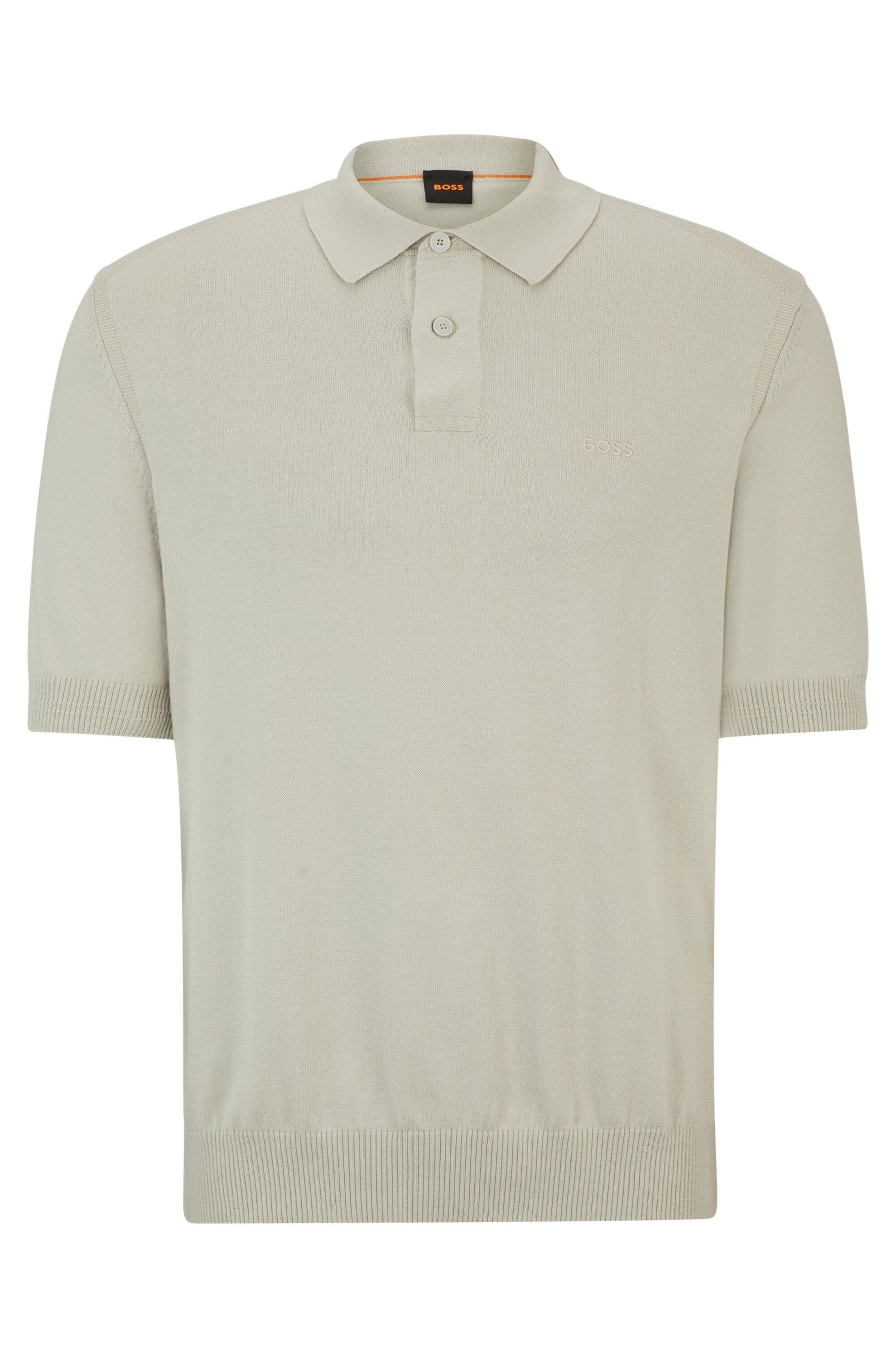 Strickpoloshirt aus Baumwollmix - 271-Light Beige - Beige