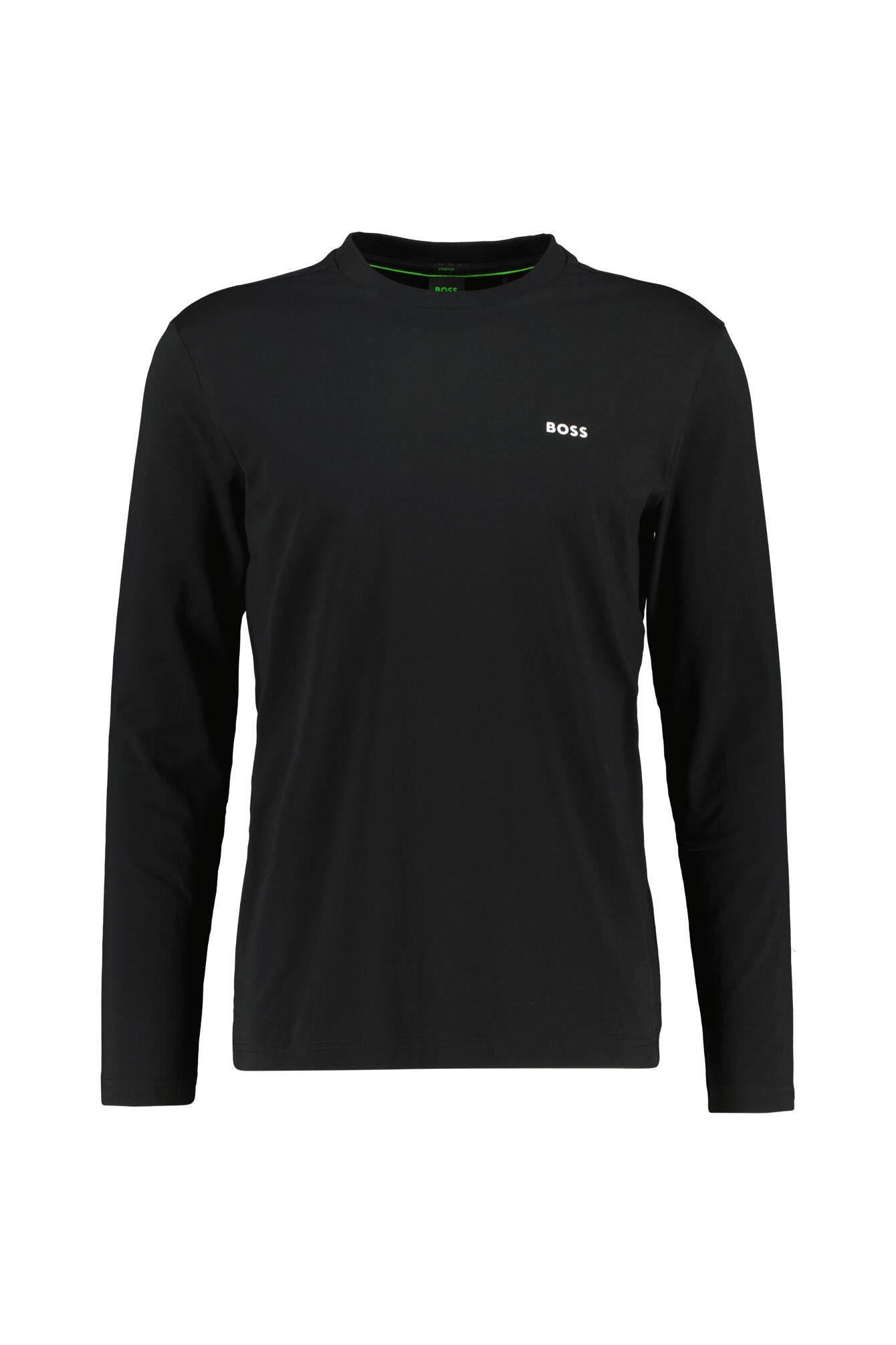 Langarmshirt aus Baumwolle - 001-Black - Schwarz