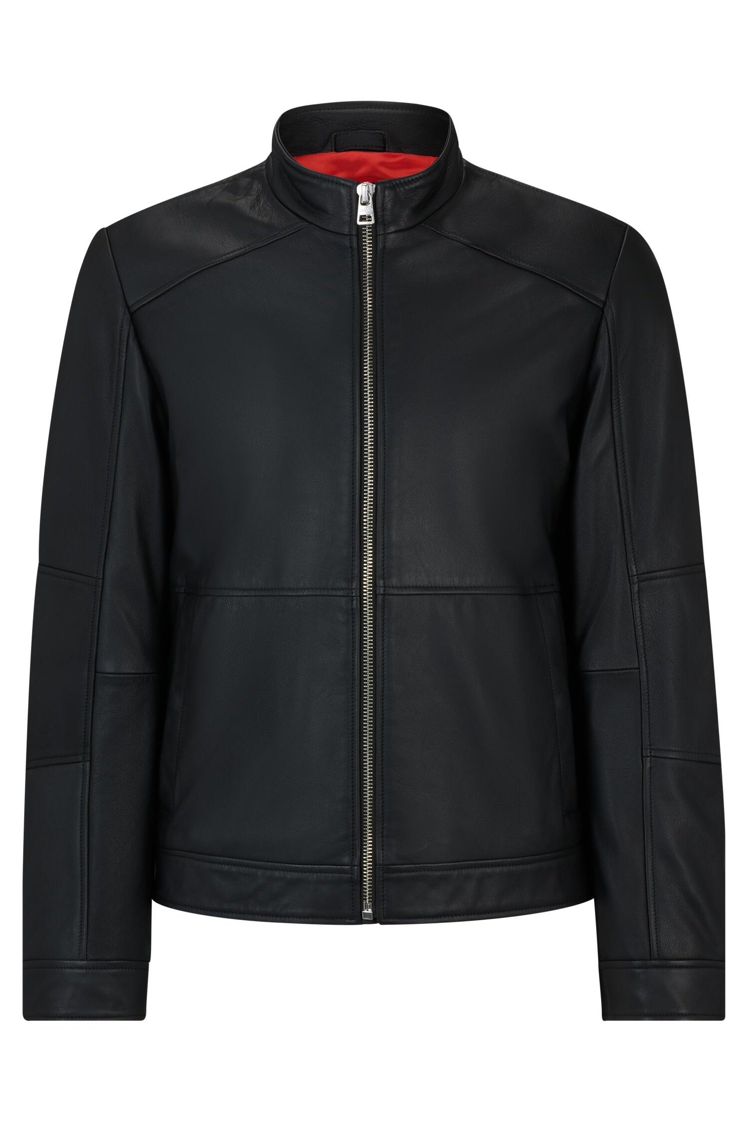 Lederjacke aus Ziegenleder - 002-Black - Schwarz