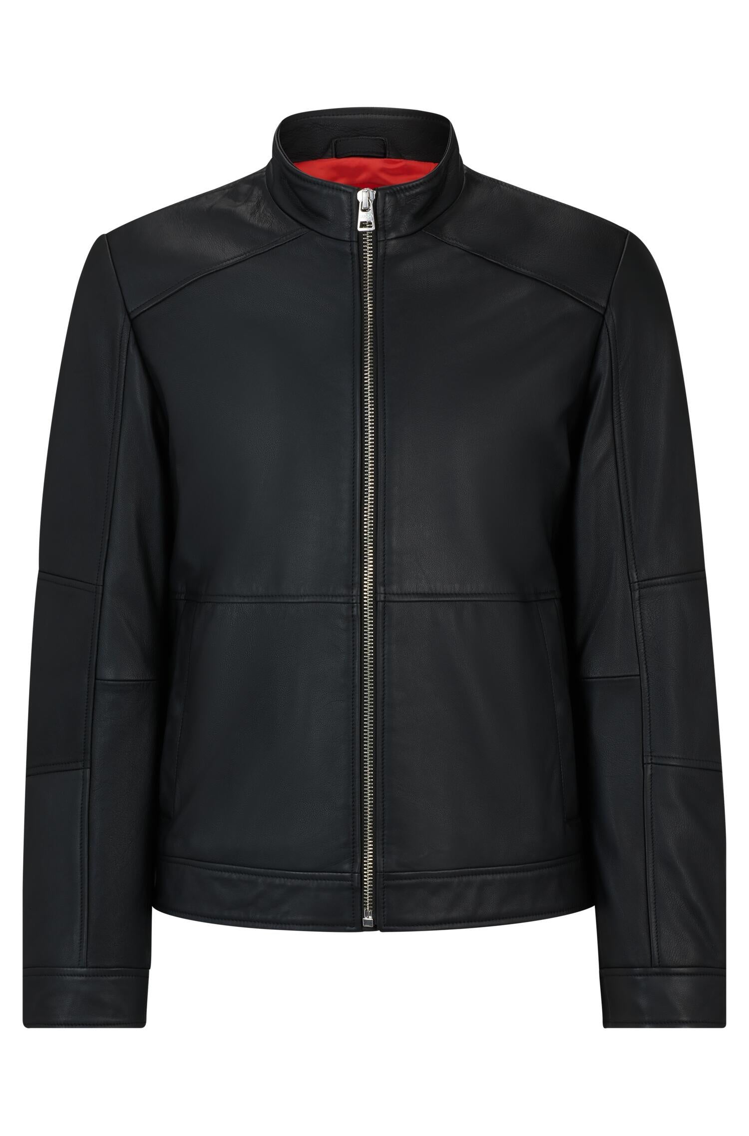 Lederjacke aus Ziegenleder - 002-Black - Schwarz