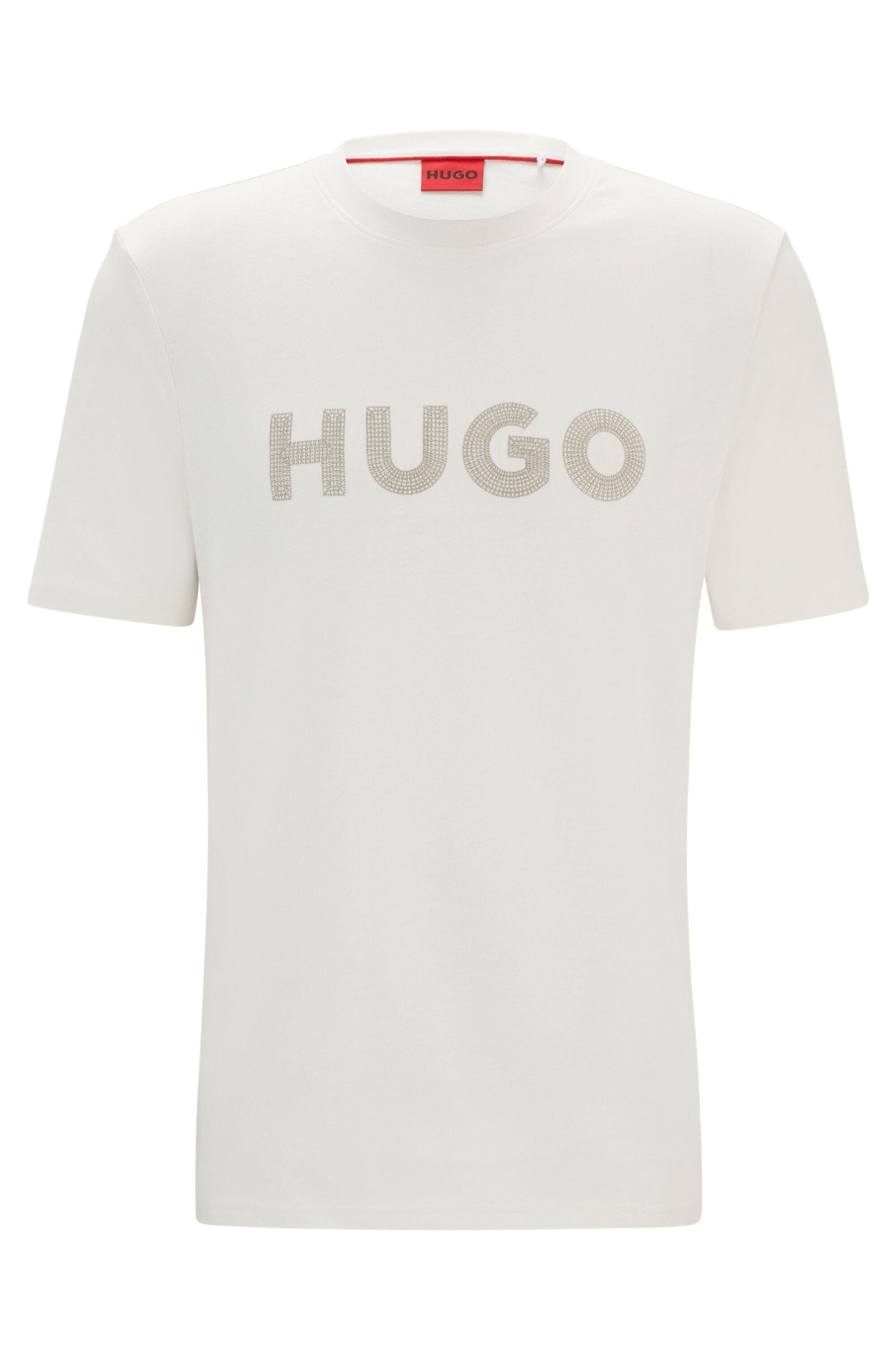 T-Shirt  mit Logoprint - 121-Open White - Creme