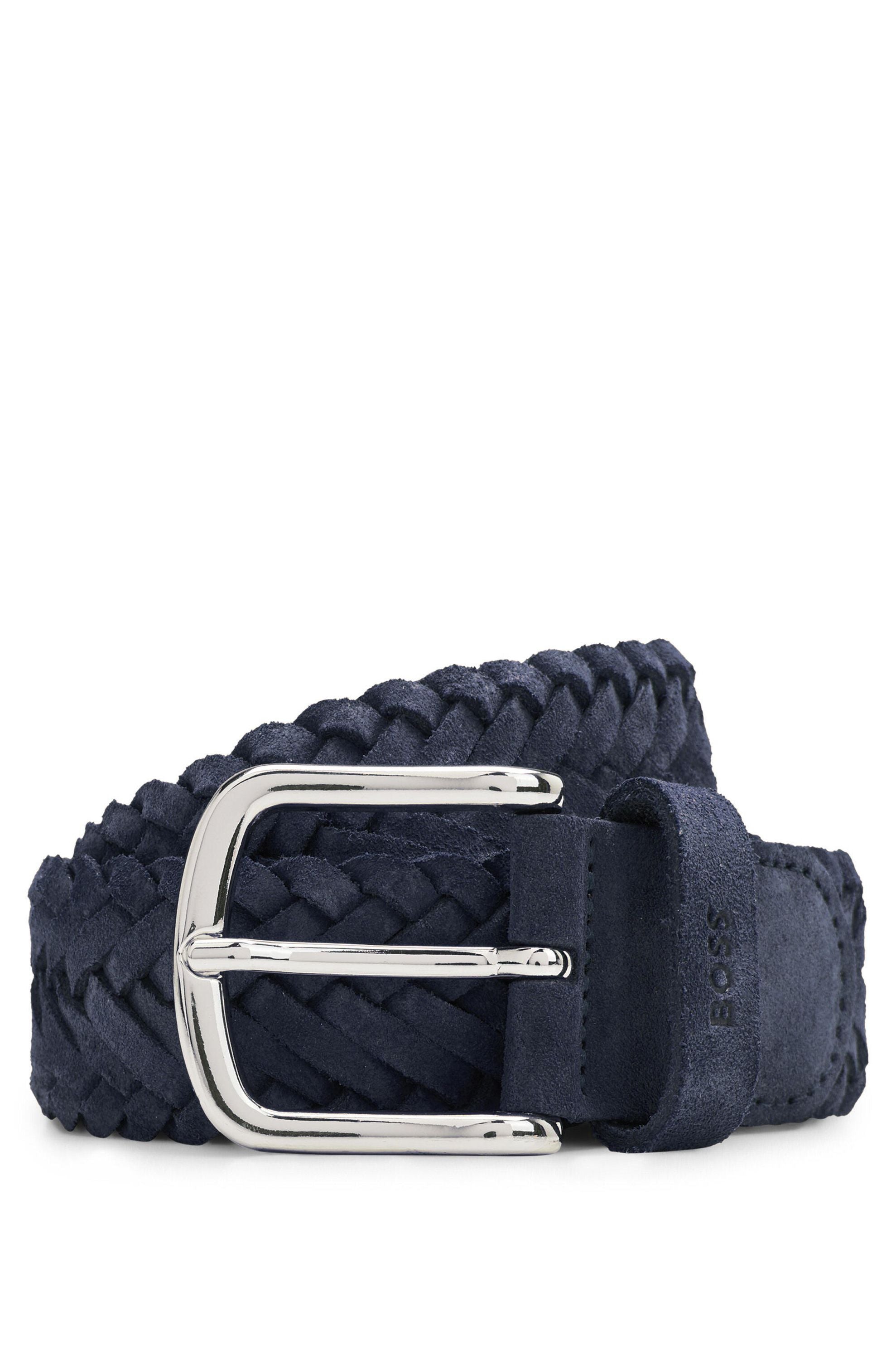 Flechtgürtel aus Wildleder - 401-Dark Blue - Blau