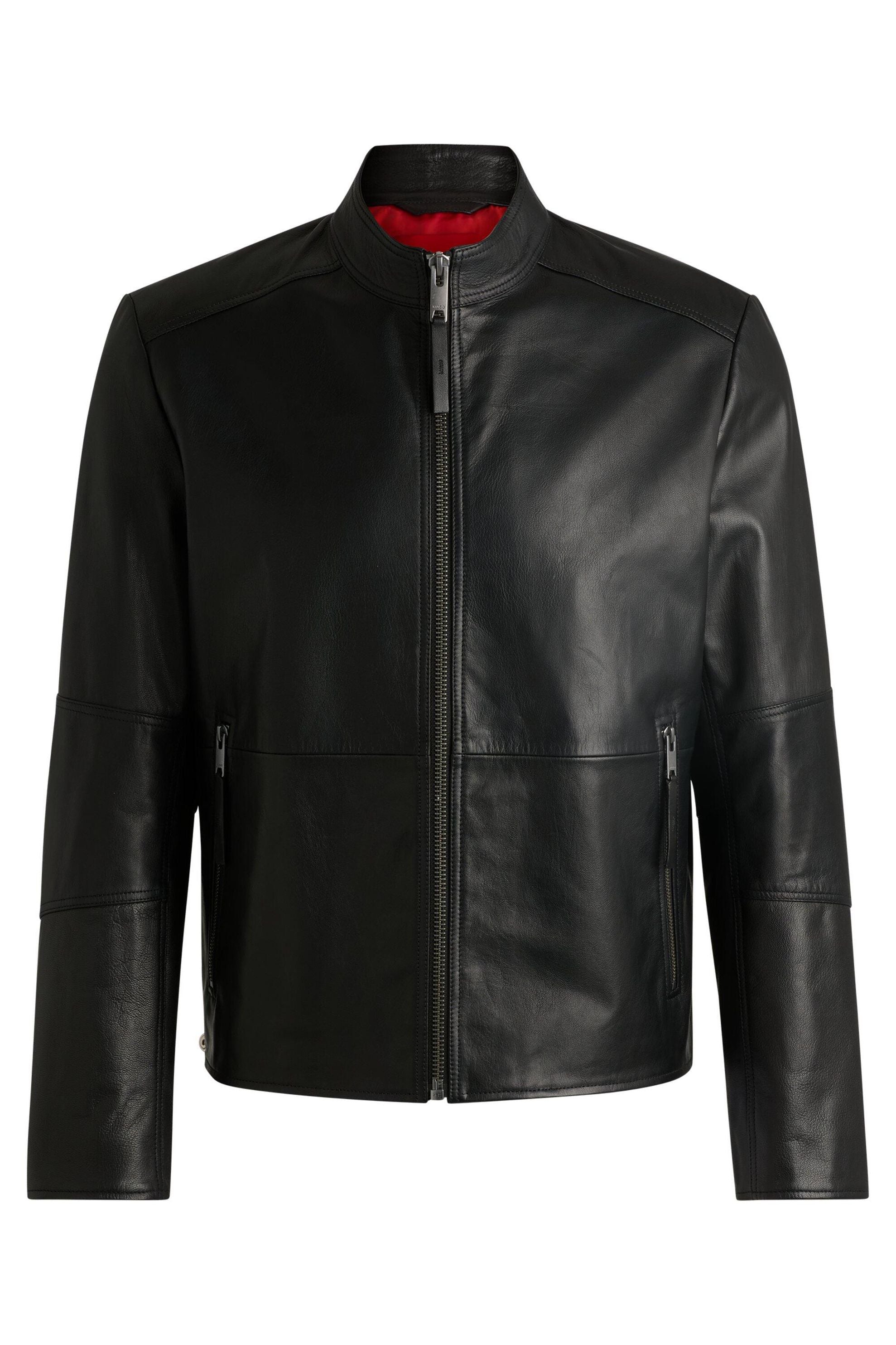 Lederjacke aus Ziegenleder - 001-Black - Schwarz