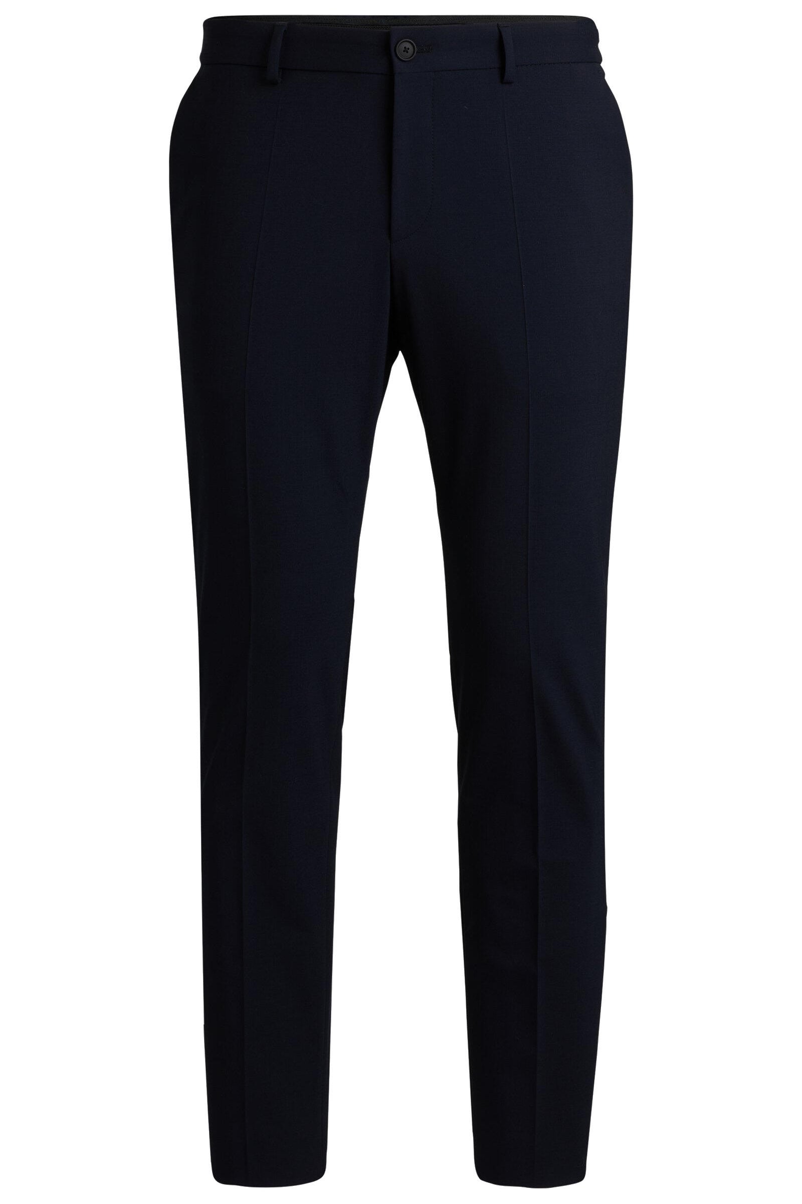 Slim-Fit Hose aus Woll-Mix - 402-Dark Blue - Blau