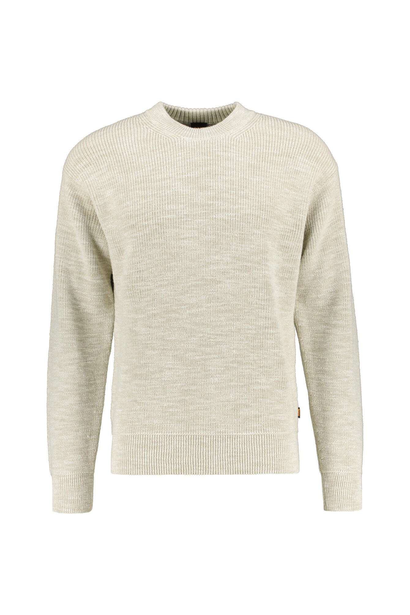 Melierter Strickpullover - 271-Light Beige - Beige