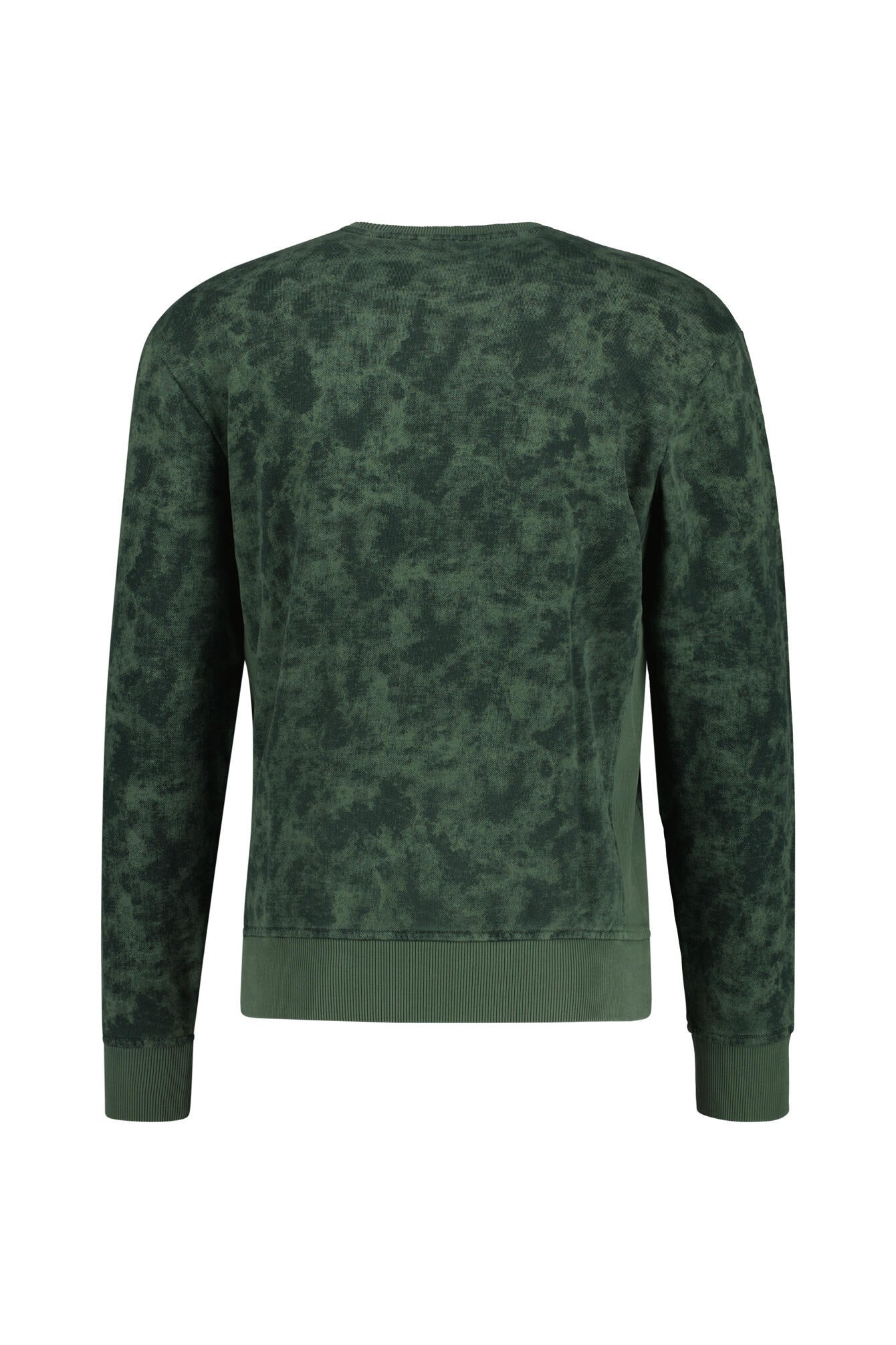 Geflecktes Sweatshirt - 341-Open Green - Grün