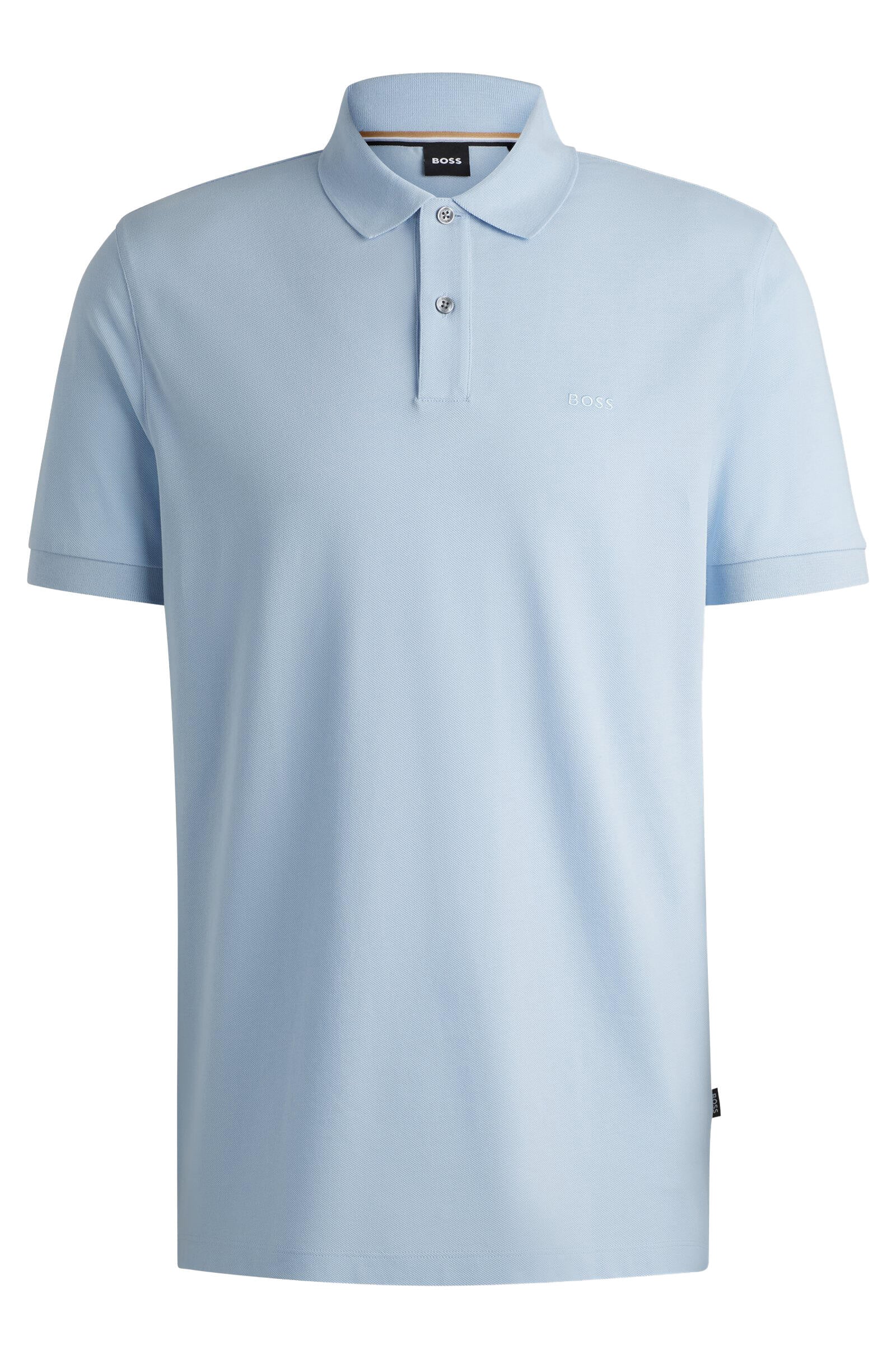 Poloshirt aus Baumwolle - 454-Light/Pastel Blue - Blau