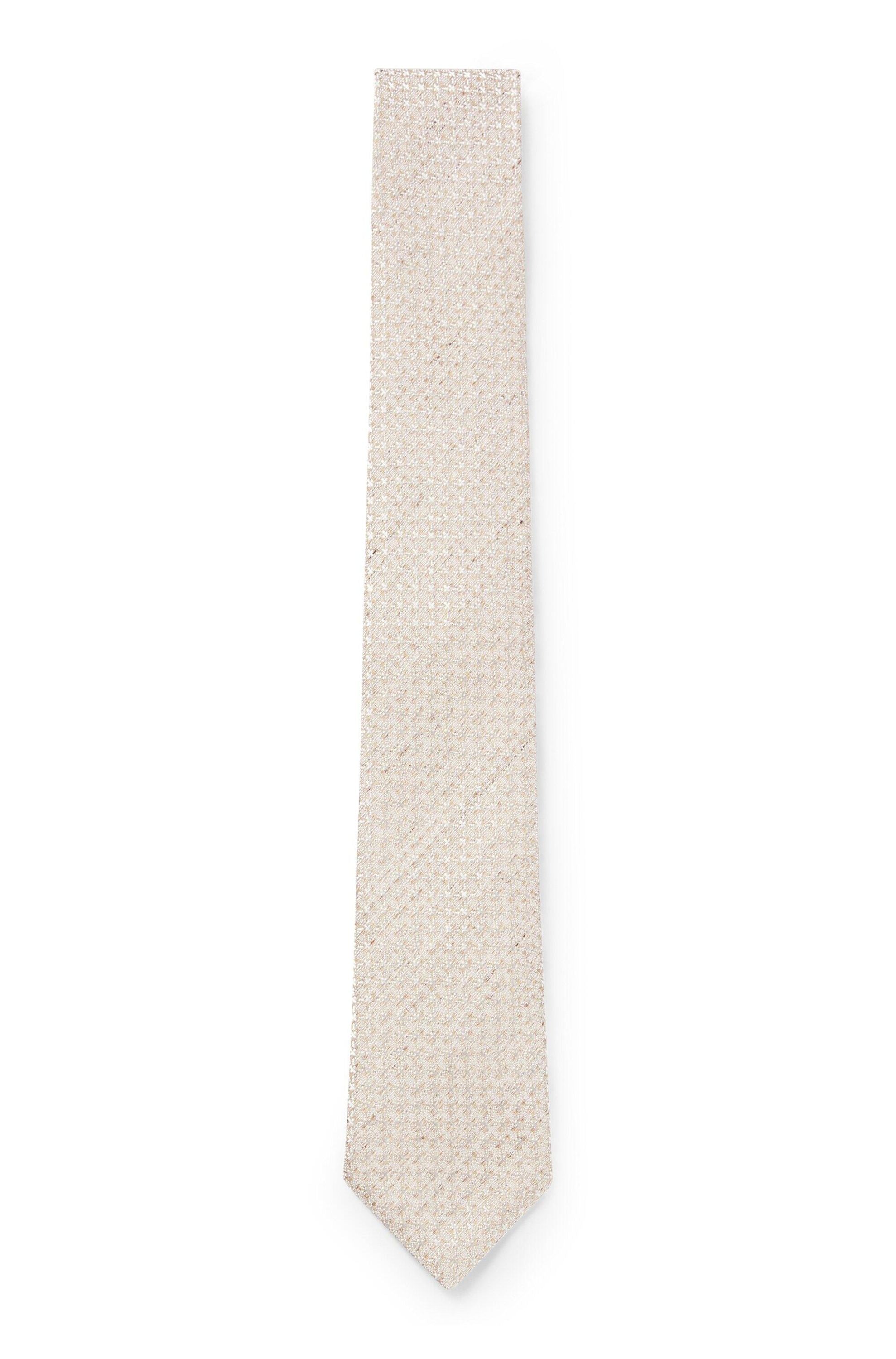 Strukturierte Krawatte 7,5cm - 275-Light Beige - Beige