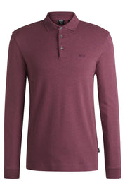 Langarm Polo Shirt - 535-Light/Pastel Purple - Violett