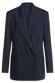 Blazer aus Leinen - 404-Dark Blue - Blau