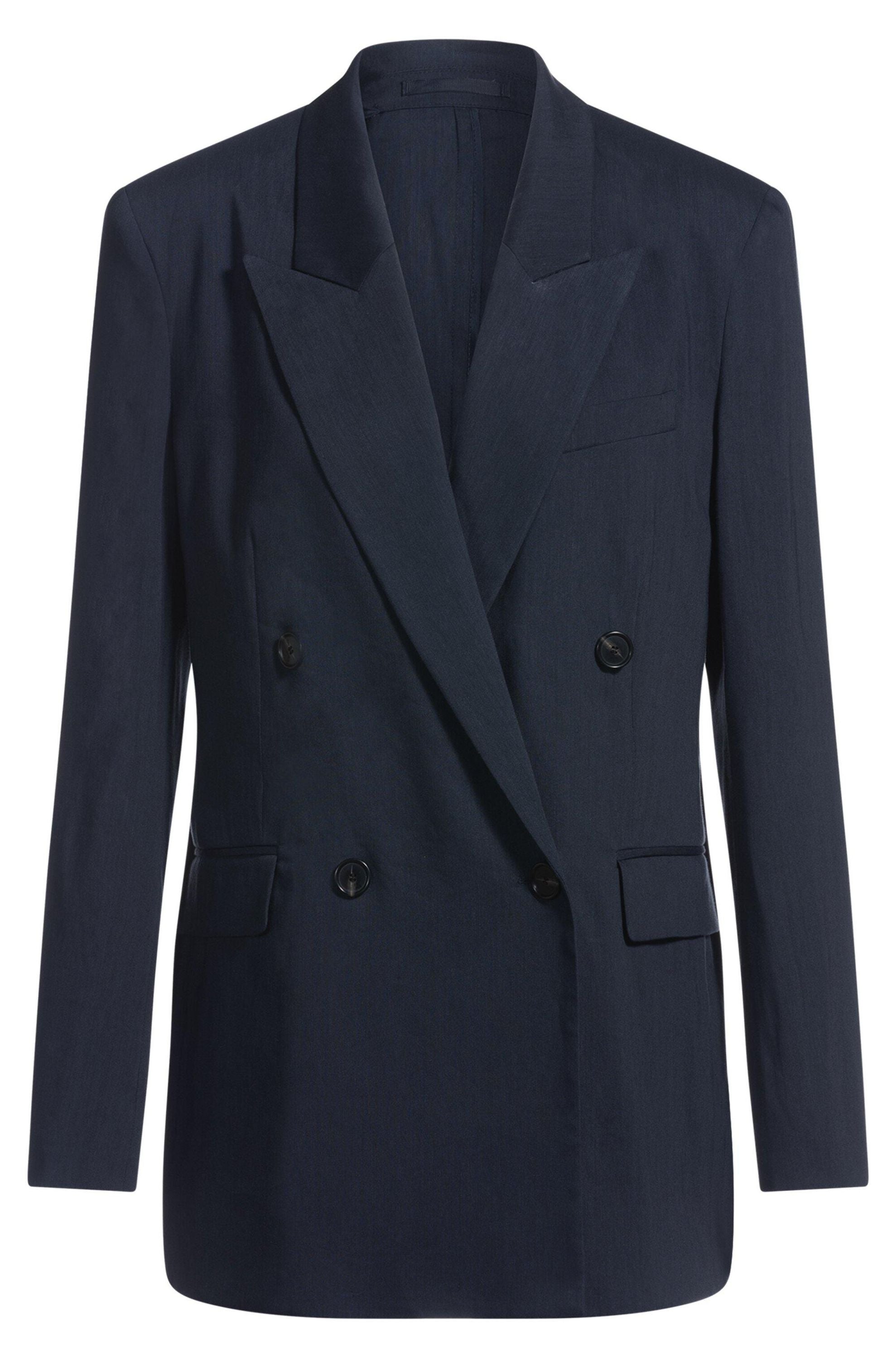 Blazer aus Leinen - 404-Dark Blue - Blau