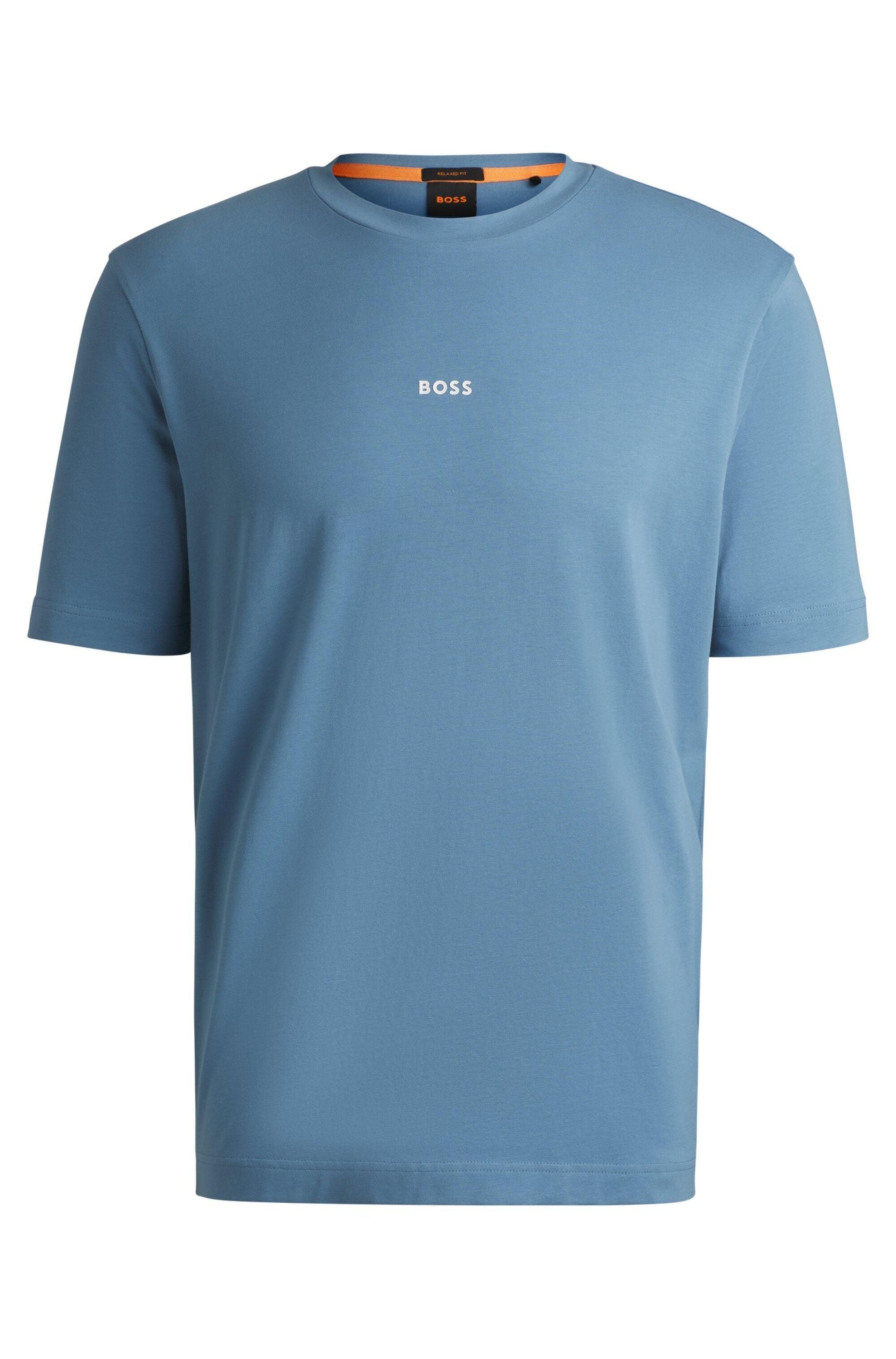 T-Shirt aus Baumwolle - 462-Open Blue - Blau