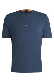 T-Shirt aus Baumwolle - 466-Open Blue - Blau