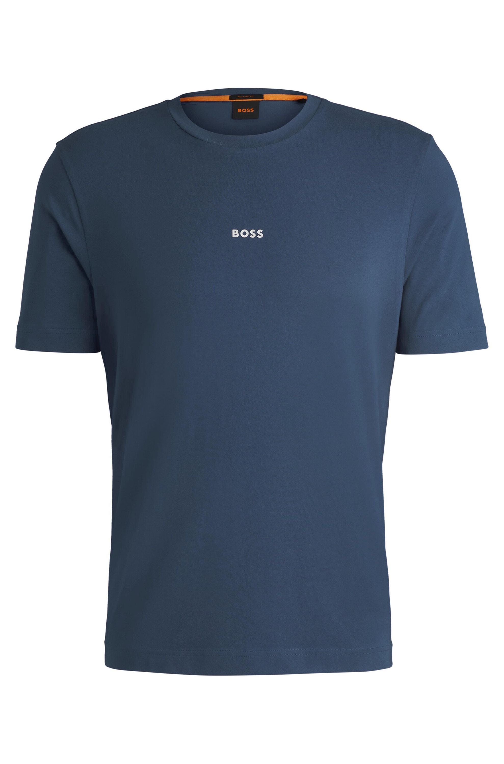T-Shirt aus Baumwolle - 466-Open Blue - Blau