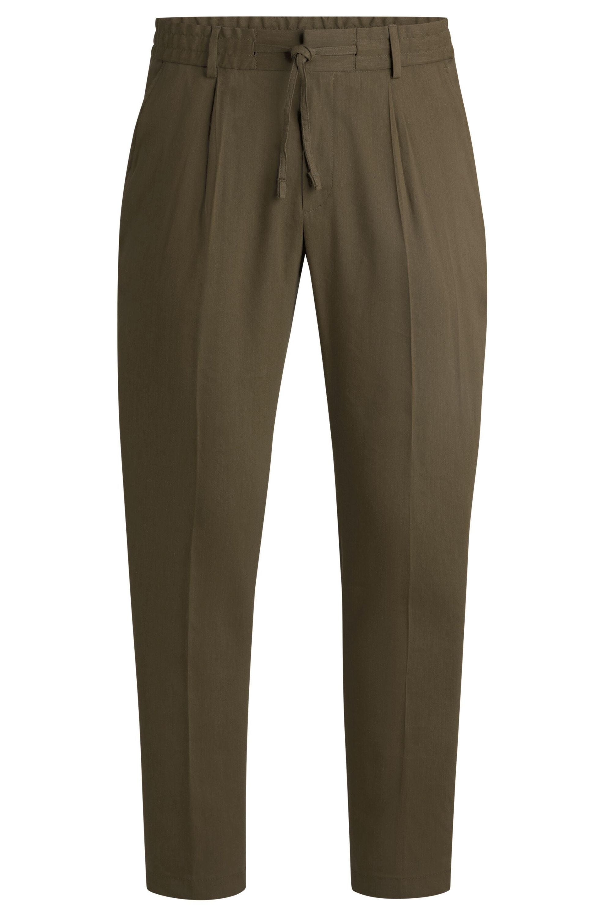 Hose PERIN Tapered Fit - 302-Dark Green - Braun