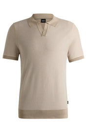 Poloshirt aus Baumwollmix - 131-Open White - Beige