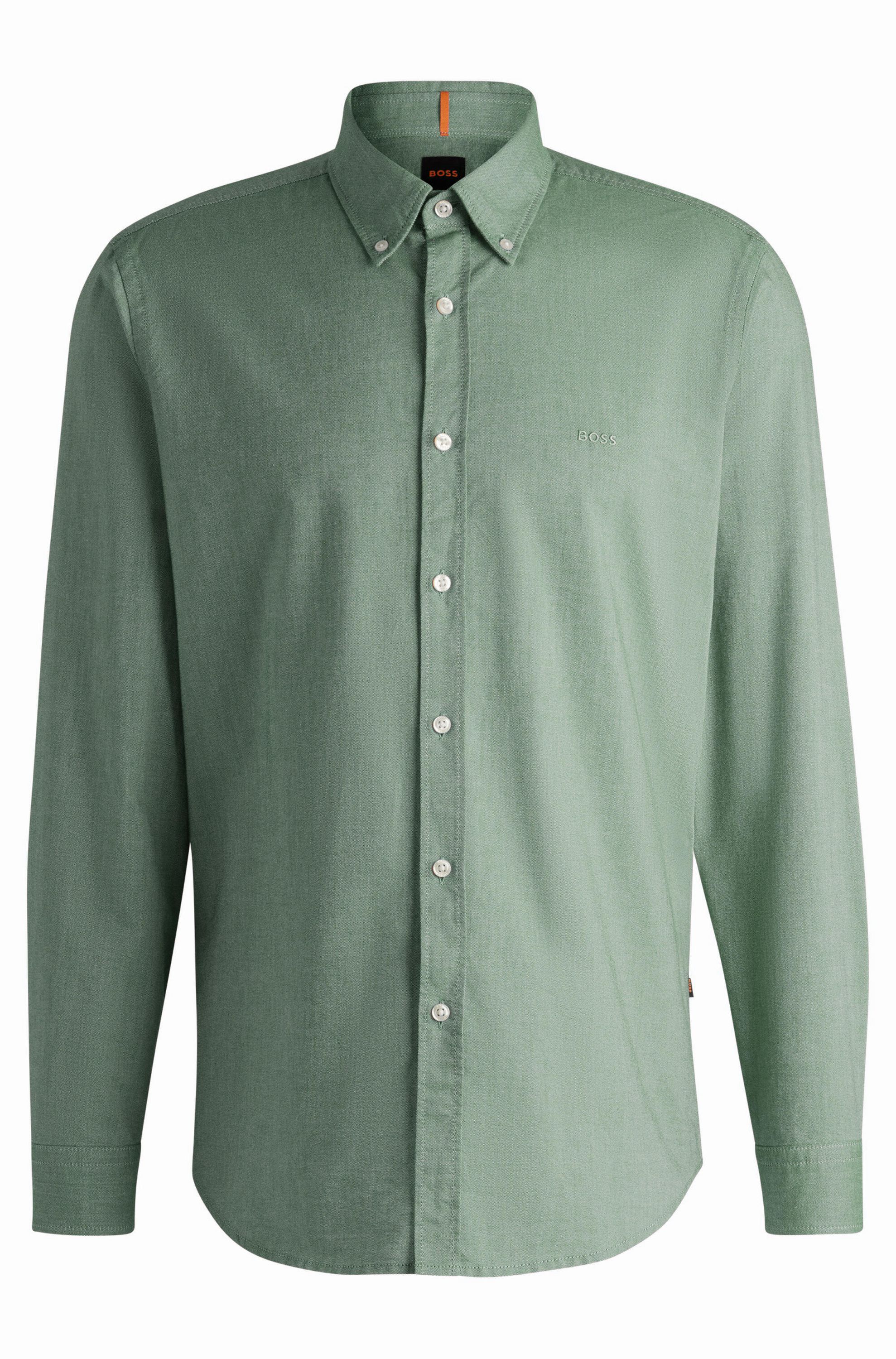 Hemd Regular Fit - 343-Open Green - Grün