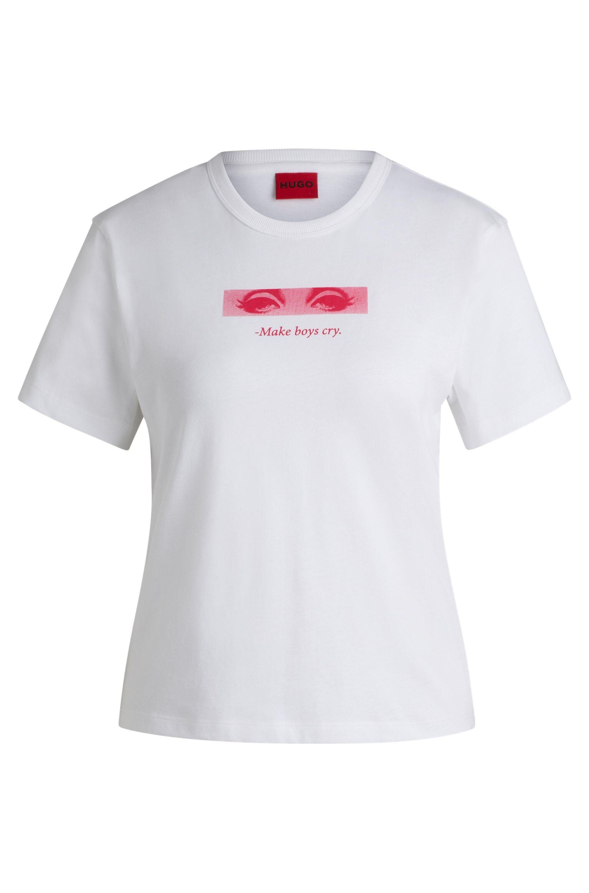 T-Shirt mit Print - 100-White - Weiß