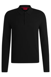 Langarmshirt aus Viskosemix - 001-Black - Schwarz