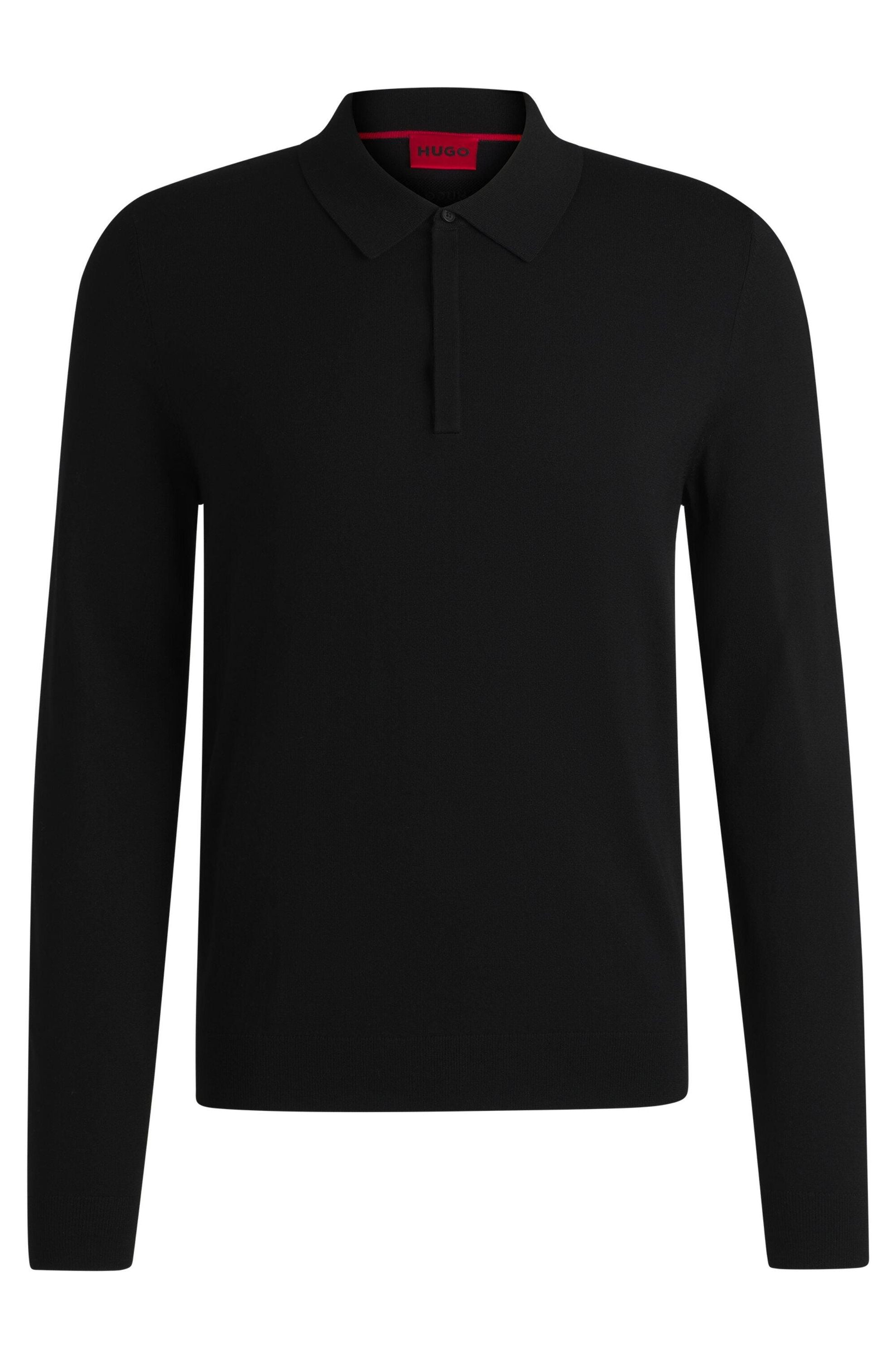 Langarmshirt aus Viskosemix - 001-Black - Schwarz