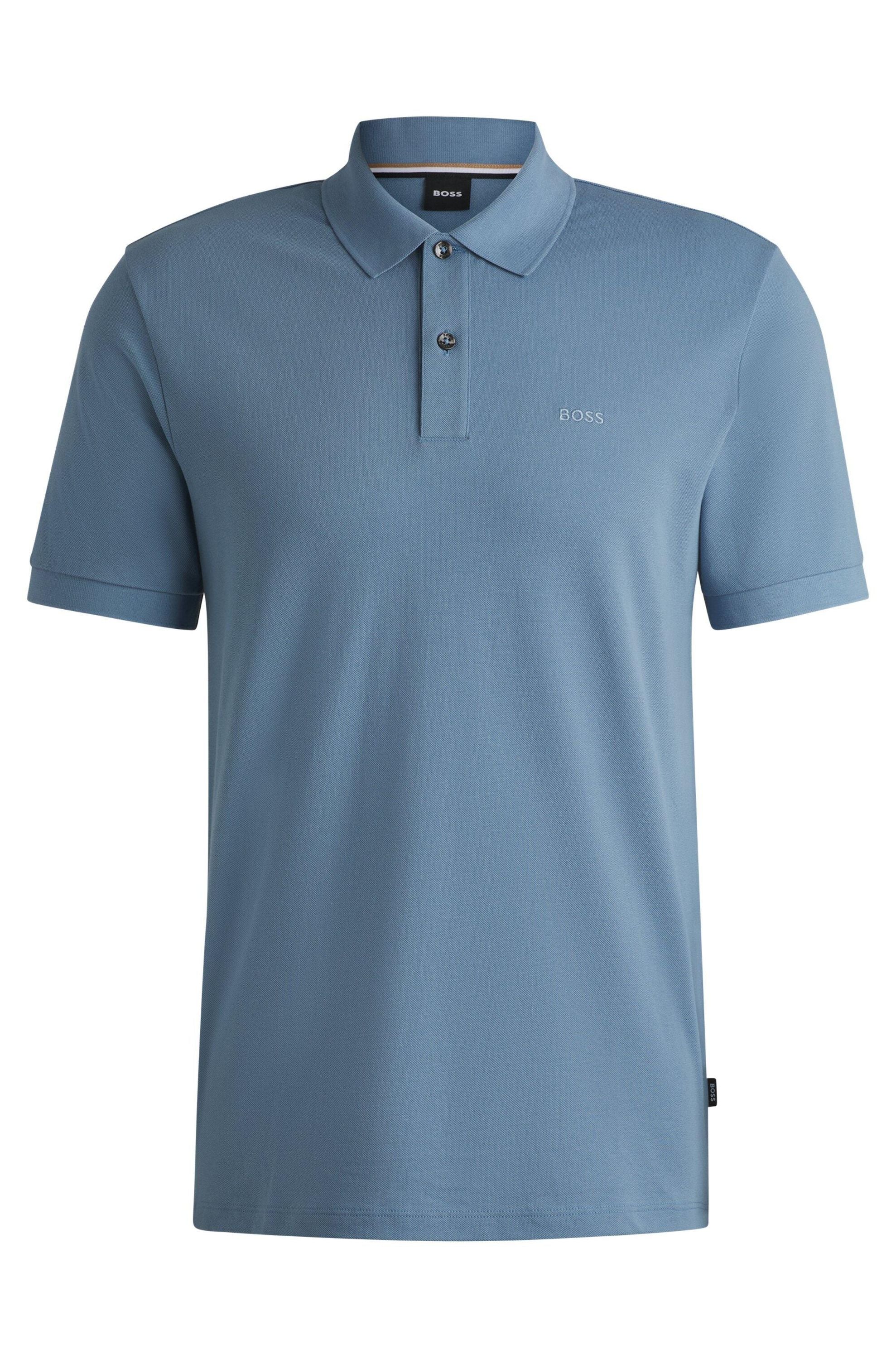 Poloshirt aus Baumwolle - 459-Light/Pastel Blue - Blau