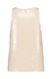 Tanktop mit Pailletten - 287-Open Beige - Beige