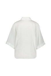 Leinenbluse Regular Fit - 100-White - Weiß