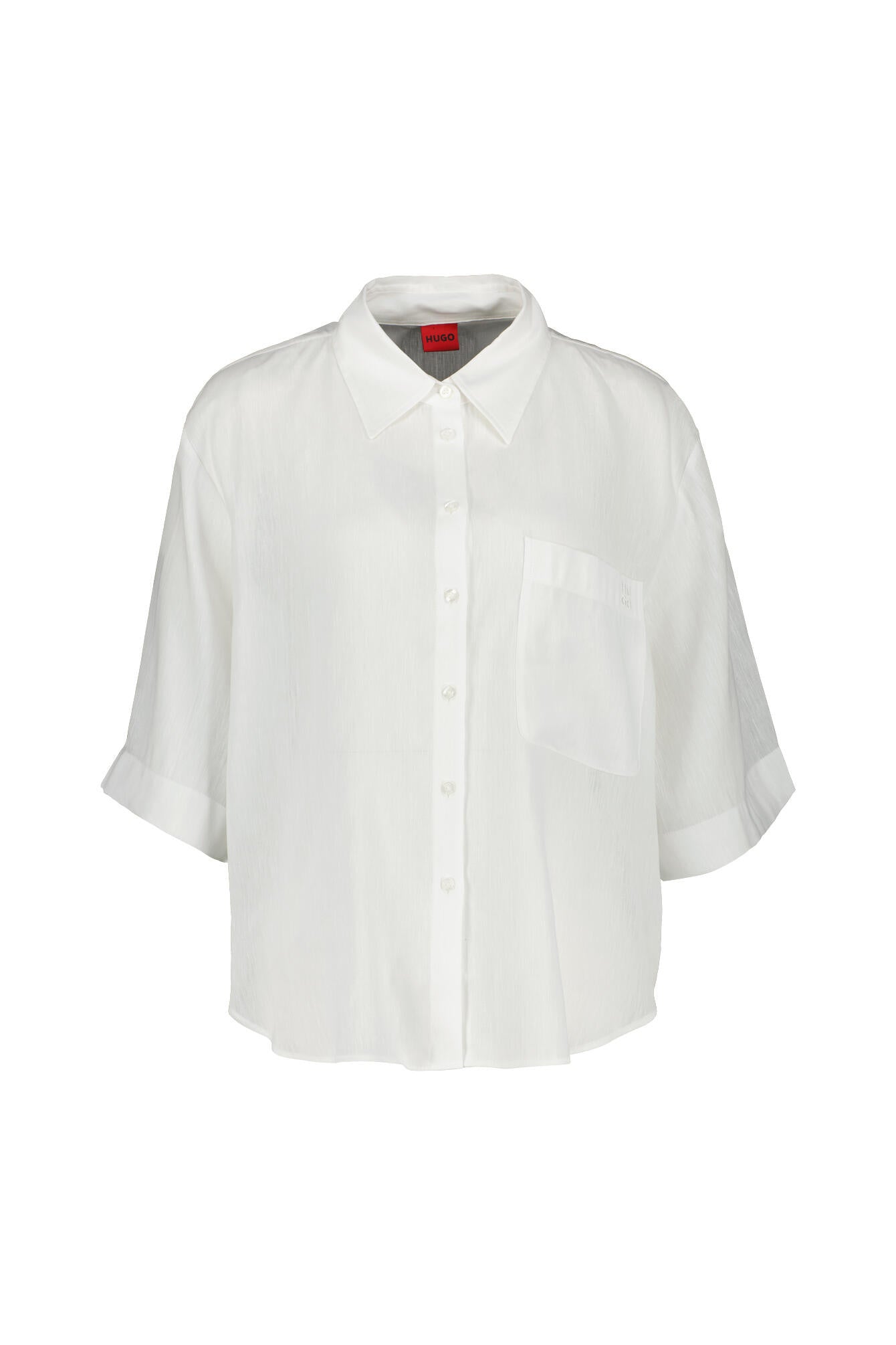 Leinenbluse Regular Fit - 100-White - Weiß