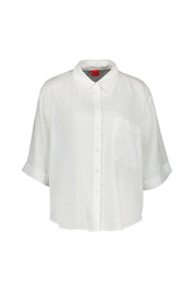 Leinenbluse Regular Fit - 100-White - Weiß