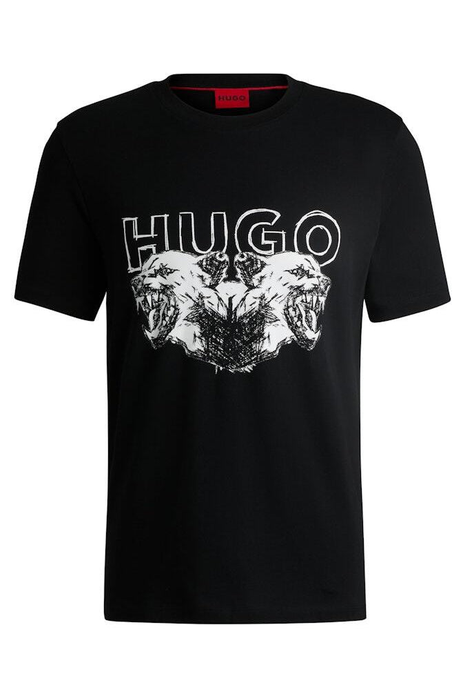 T-Shirt aus Baumwolle - 001-Black - Schwarz