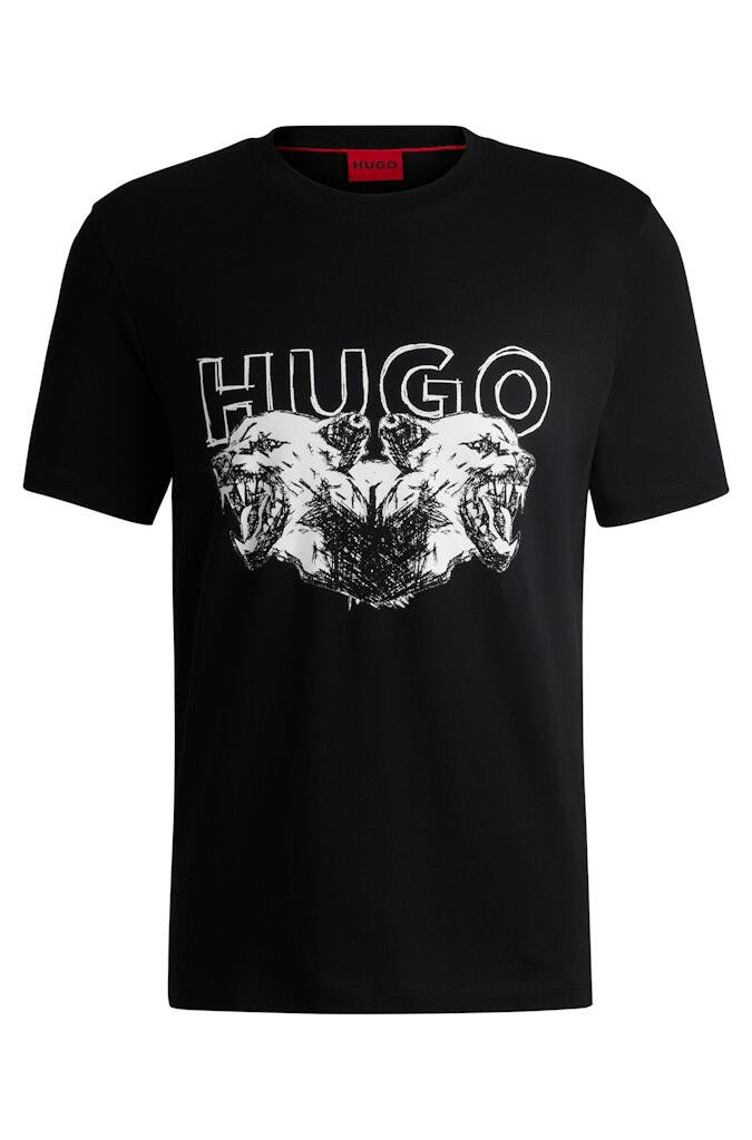 T-Shirt aus Baumwolle - 001-Black - Schwarz