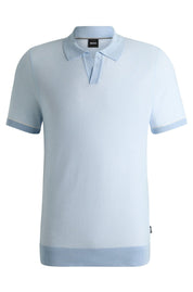 Poloshirt aus Baumwollmix - 450-Light/Pastel Blue - Blau