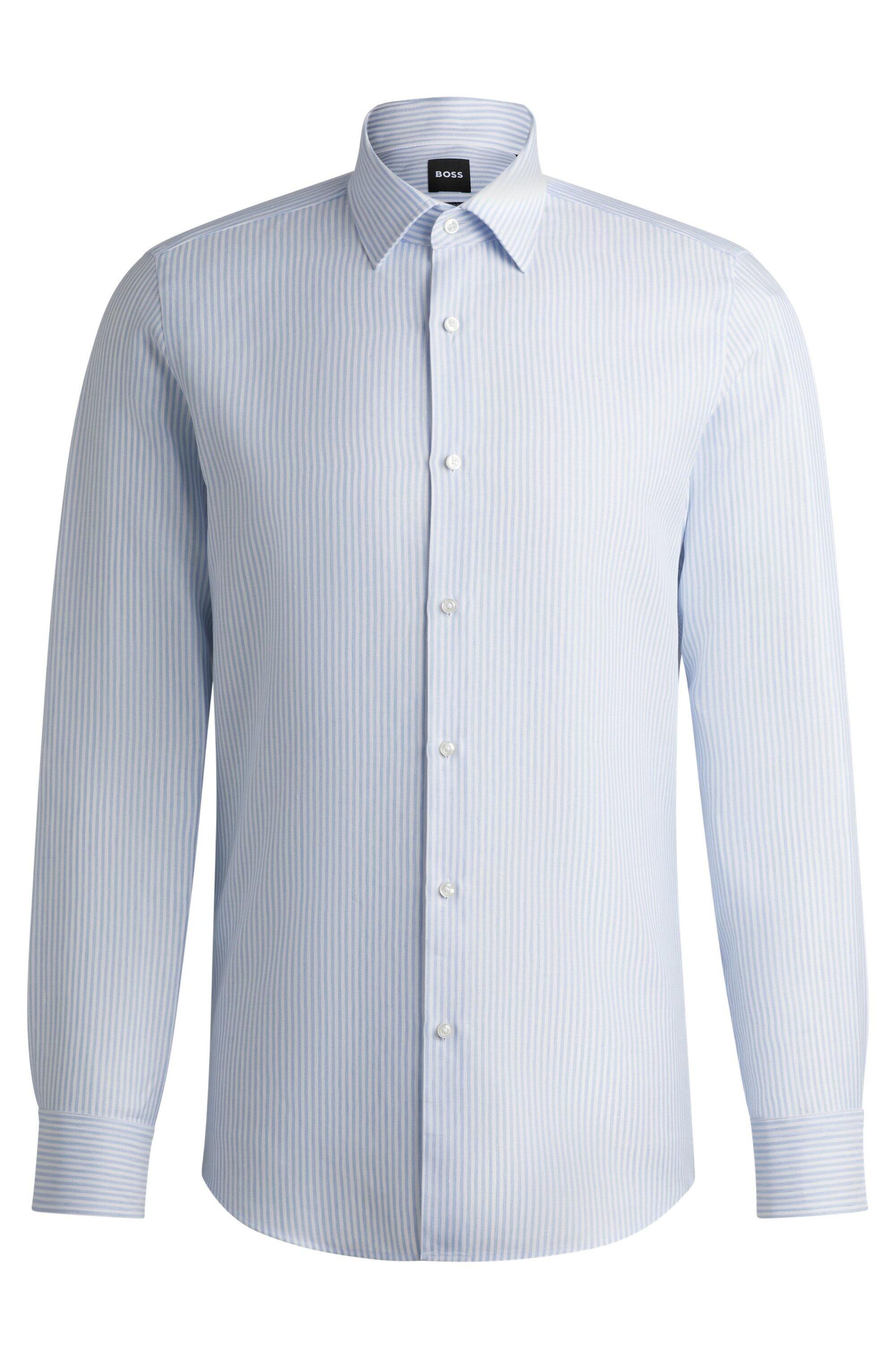 Hemd gestreift Slim Fit - 450-Light/Pastel Blue - Blau