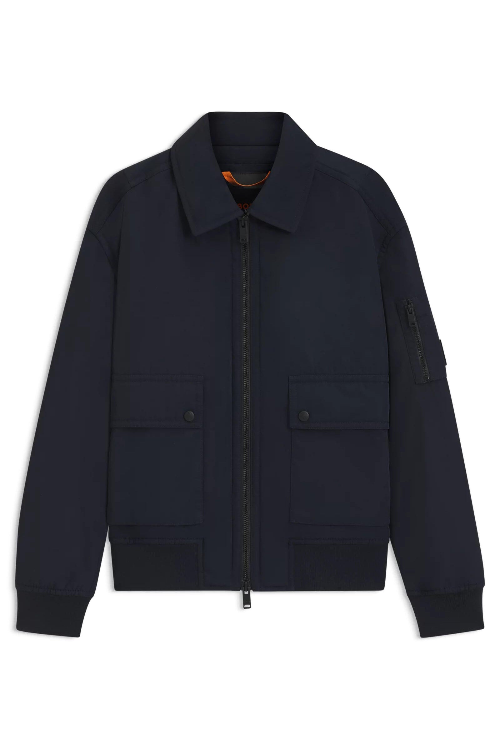 Bomberjacke mit aufliegendem Kragen - 404-Dark Blue - Blau