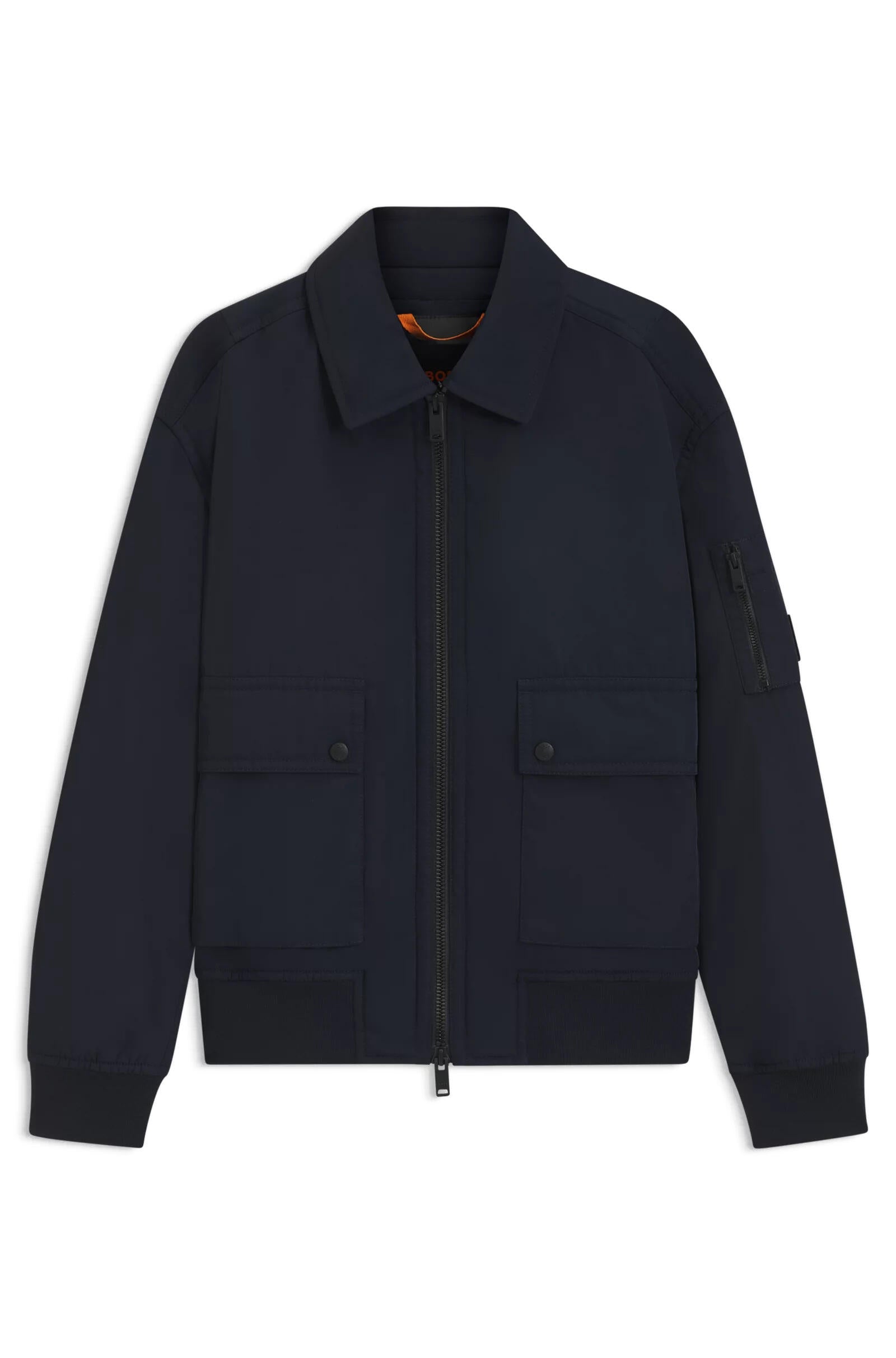 Bomberjacke mit aufliegendem Kragen - 404-Dark Blue - Blau