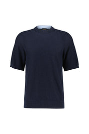 Strickpullover aus Baumwollmix - 404-Dark Blue - Blau