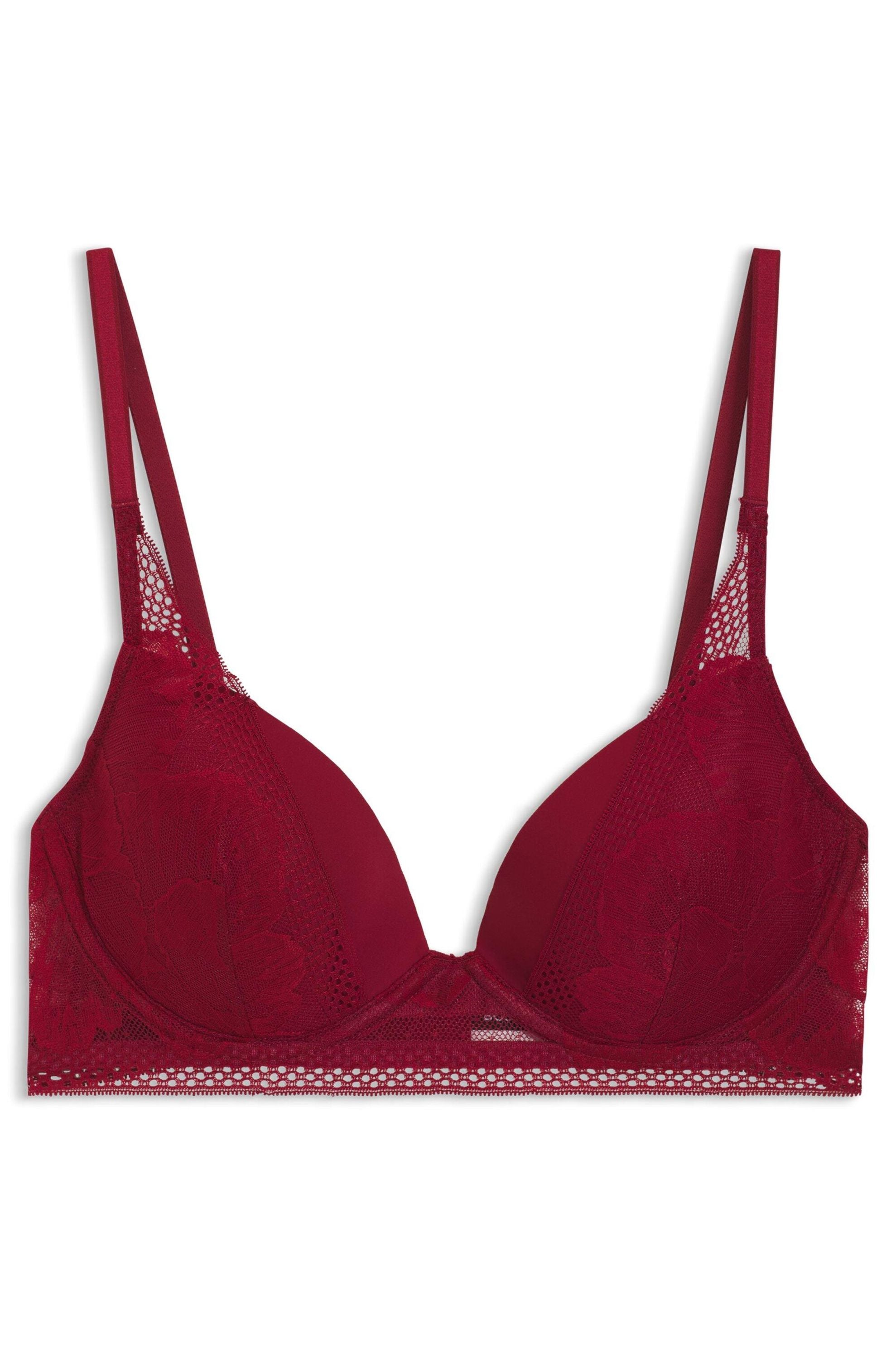 Bügel-BH PEONY LACE mit Spitze - 601-Dark Red - Rot