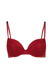 Push-up-BH PEONY LACE mit Spitze - 601-Dark Red - Rot