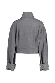 Wolljacke JARDIA mit Stehkragen - 058-Light/Pastel Grey - Grau