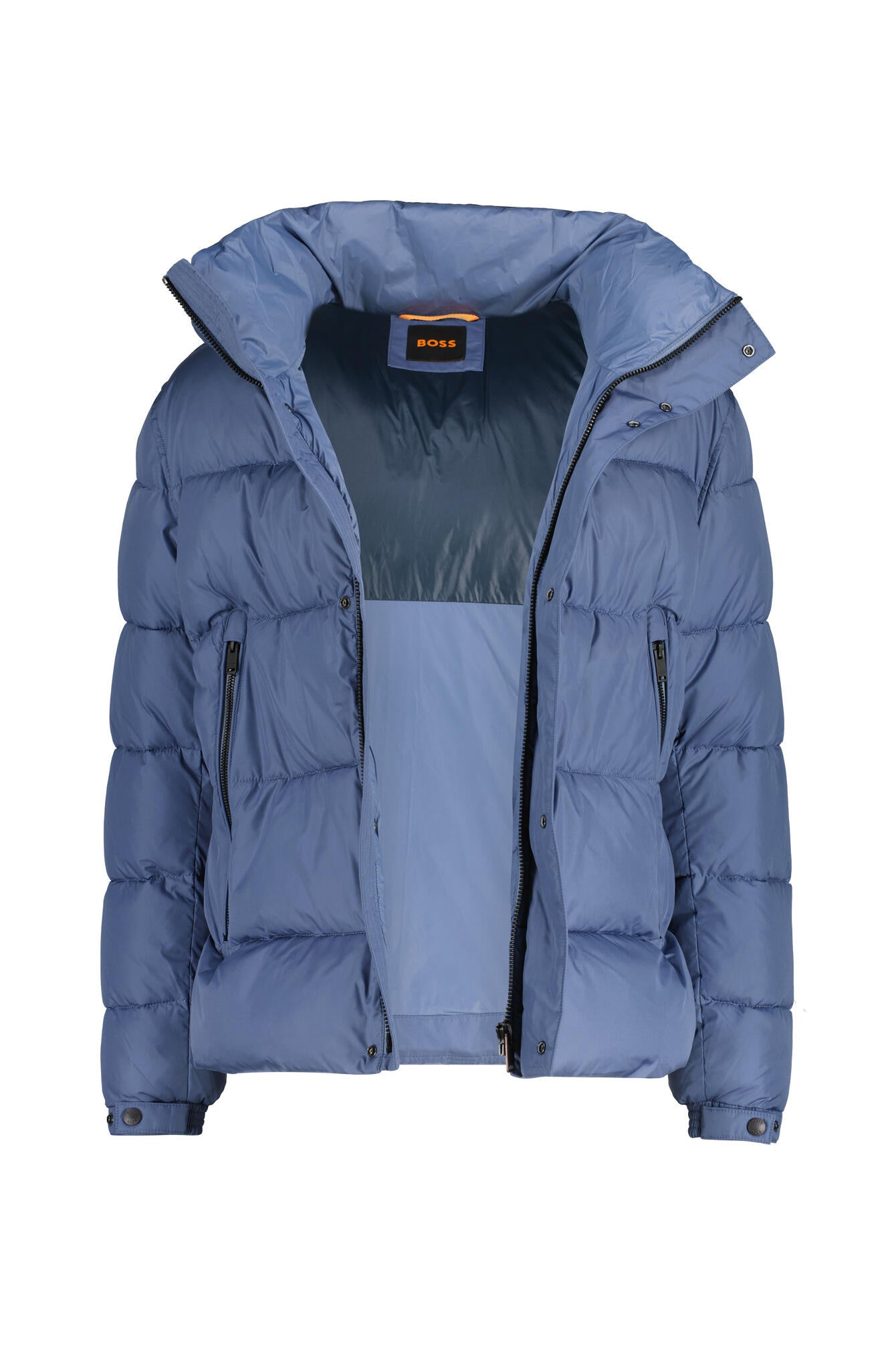 Steppjacke mit Kapuze - 495-Open Blue - Blau