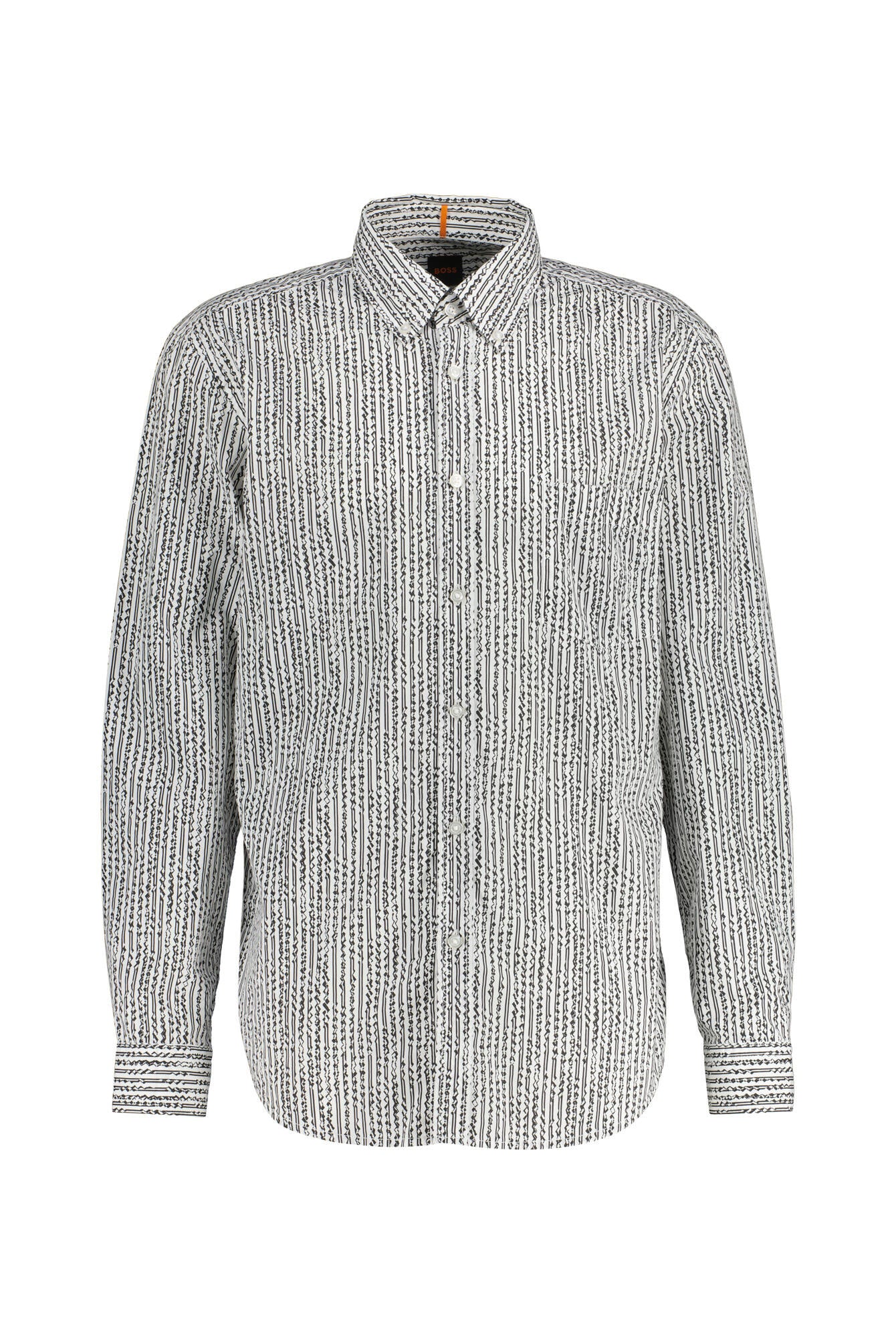 Freizeithemd RICKERT Regular Fit - 100-White - Schwarz | Weiß