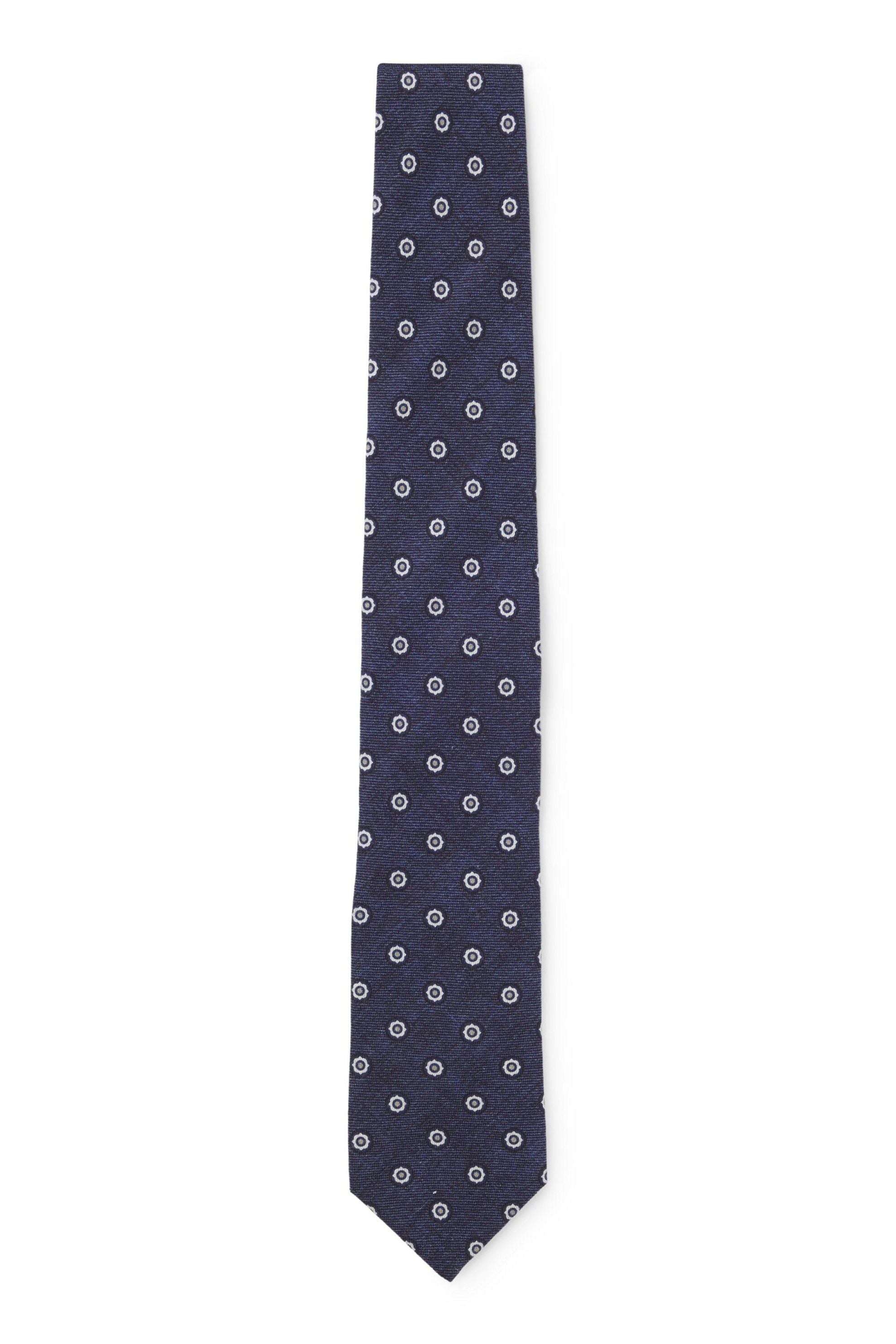 Krawatte 7,5cm aus Baumwollmix - 404-Dark Blue - Blau