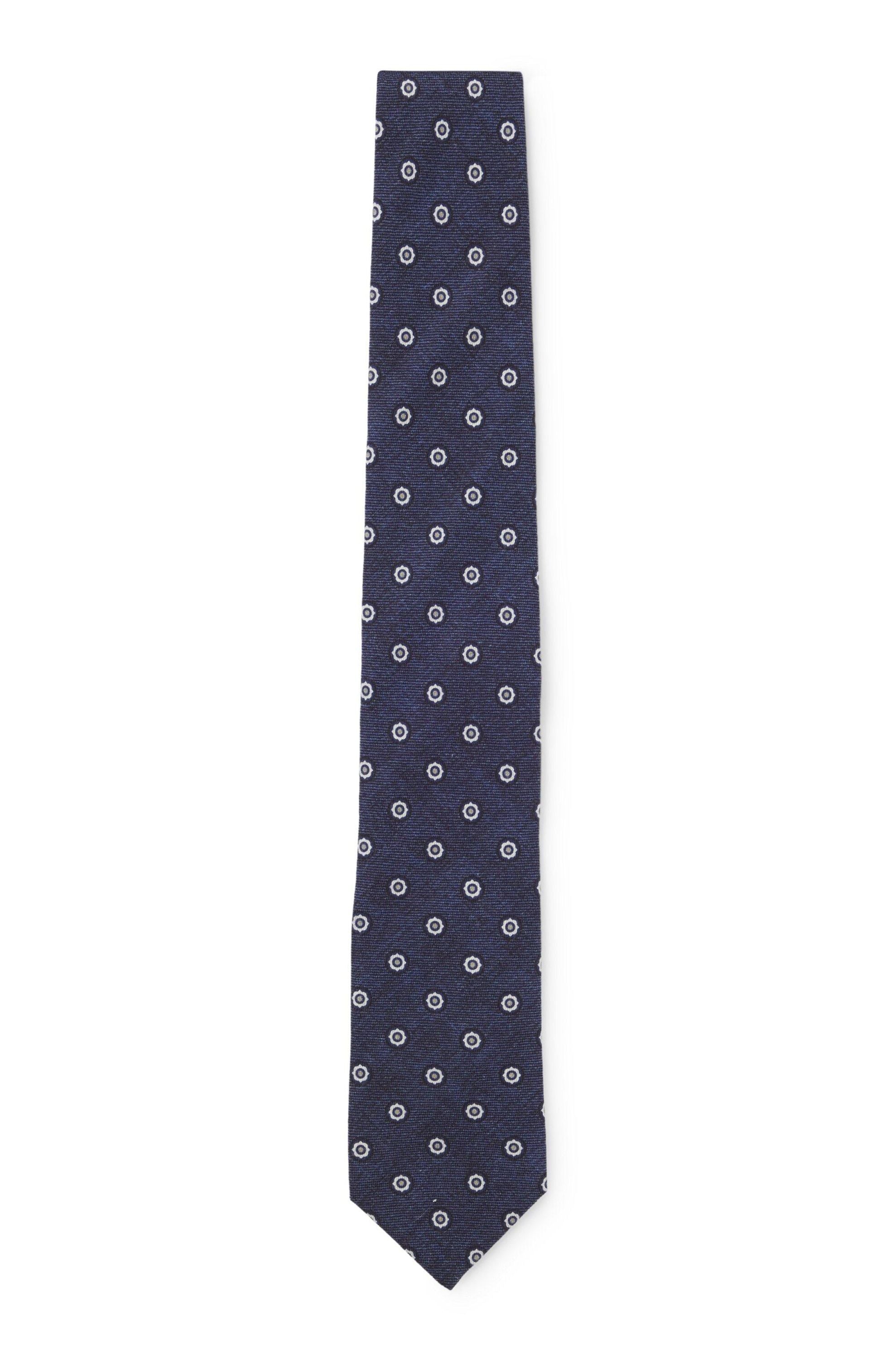 Krawatte 7,5cm aus Baumwollmix - 404-Dark Blue - Blau