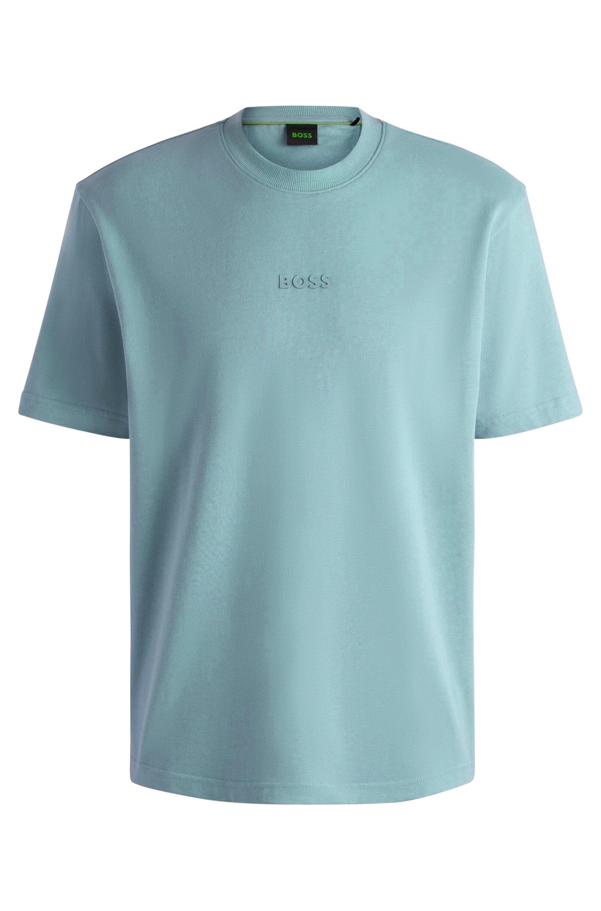 T-Shirt aus Baumwolle - 455-Light/Pastel Blue - Blau